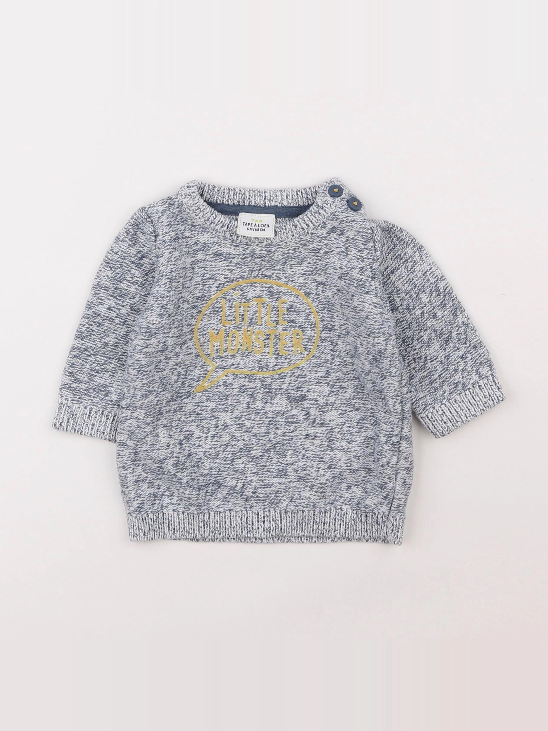 Tape à l'oeil - pull bleu - 6 mois