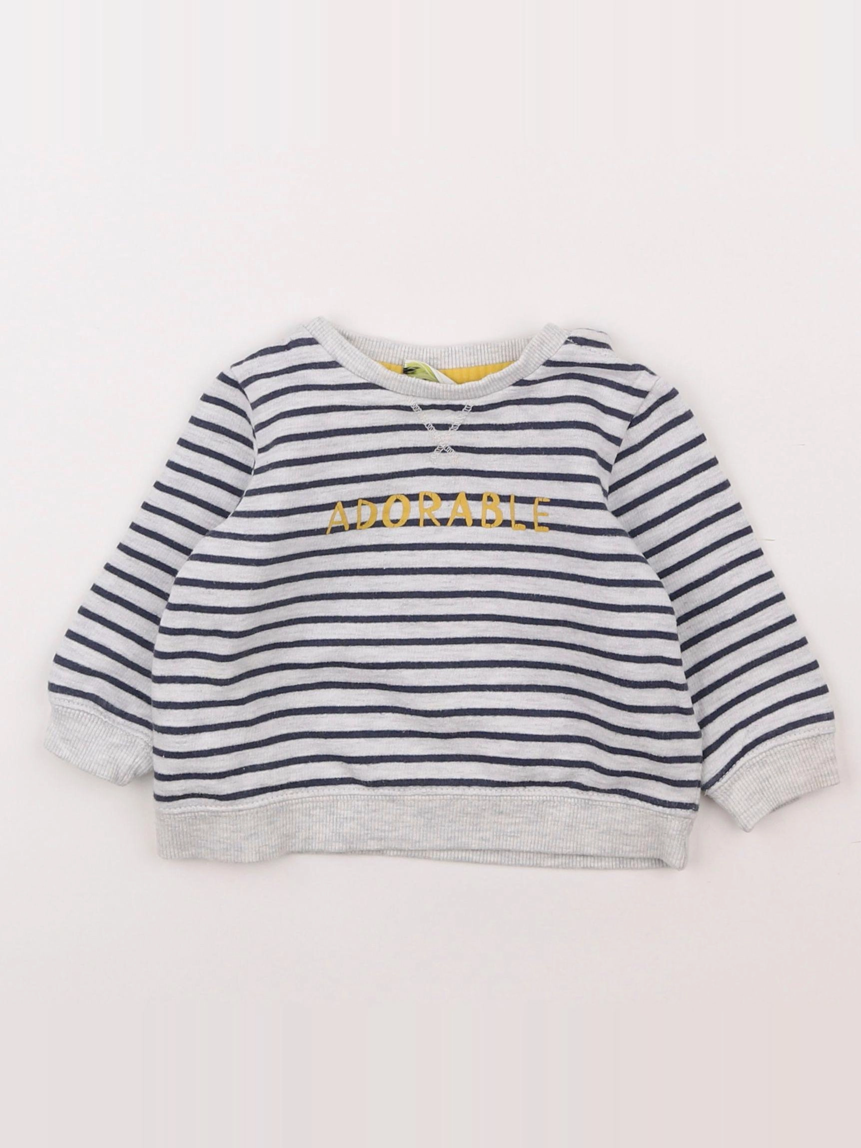 Tape à l'oeil - sweat bleu - 6 mois
