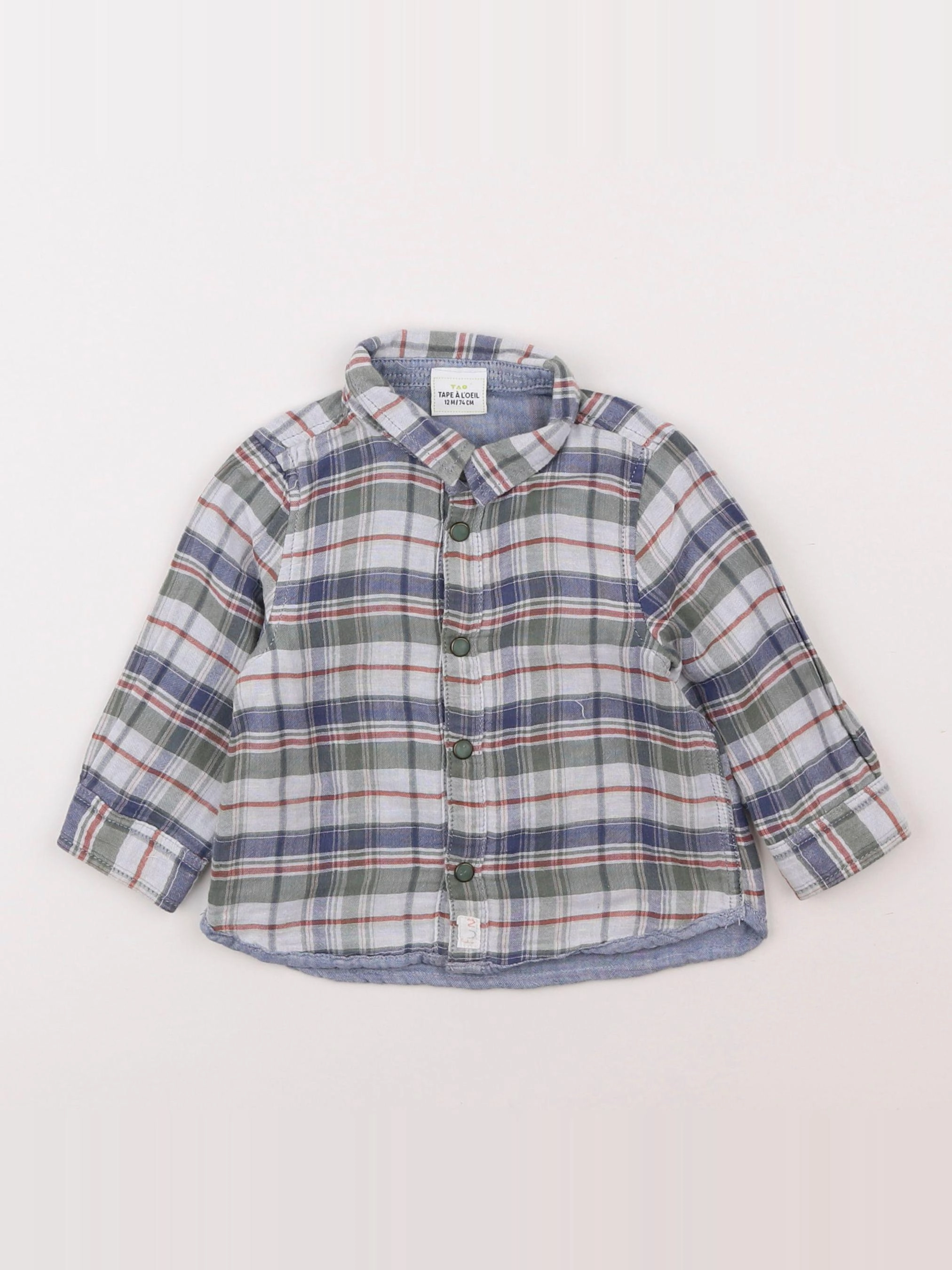 Tape à l'oeil - chemise multicolore - 12 mois