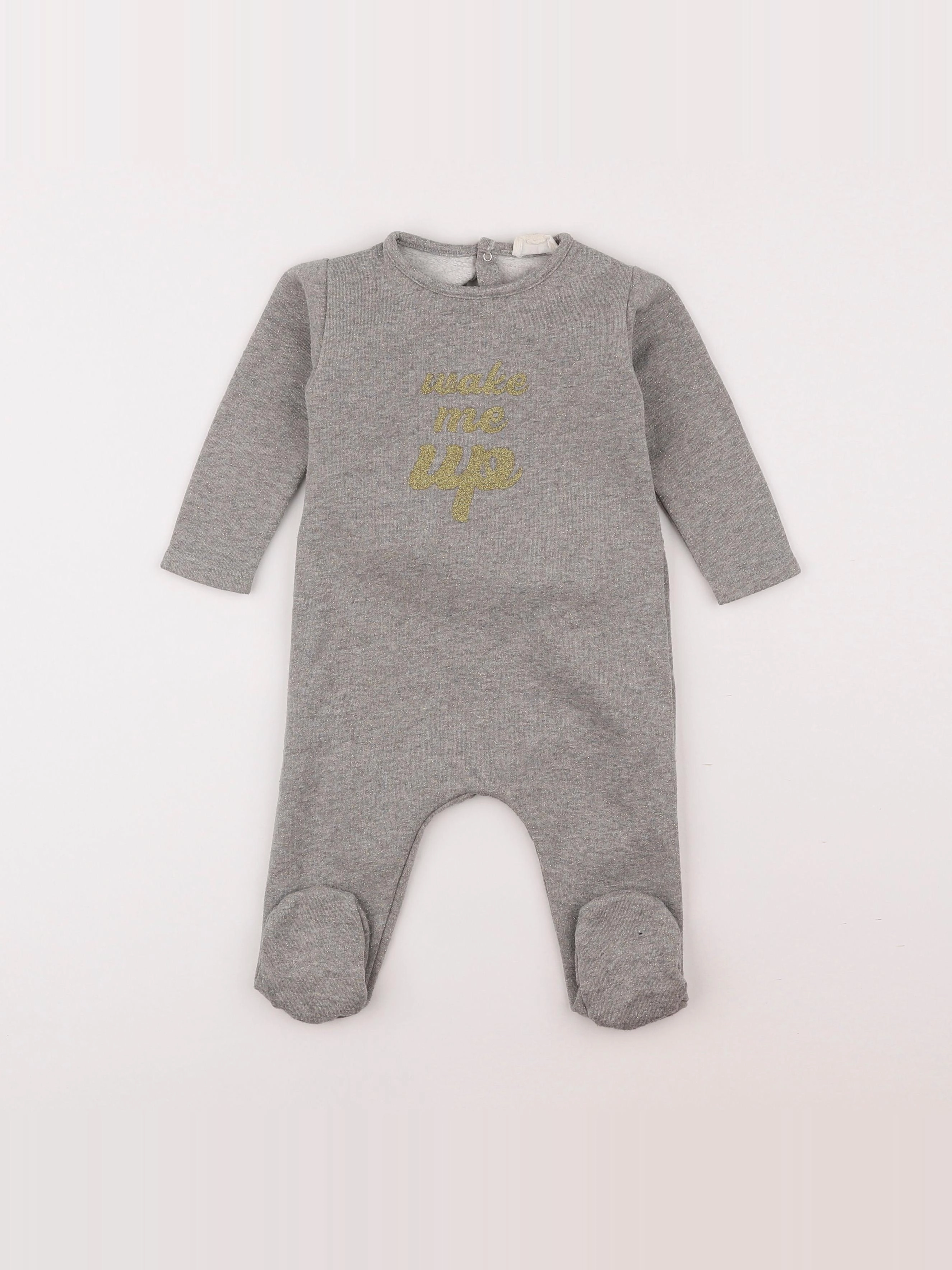 Louis Louise - pyjama coton gris - 12 mois