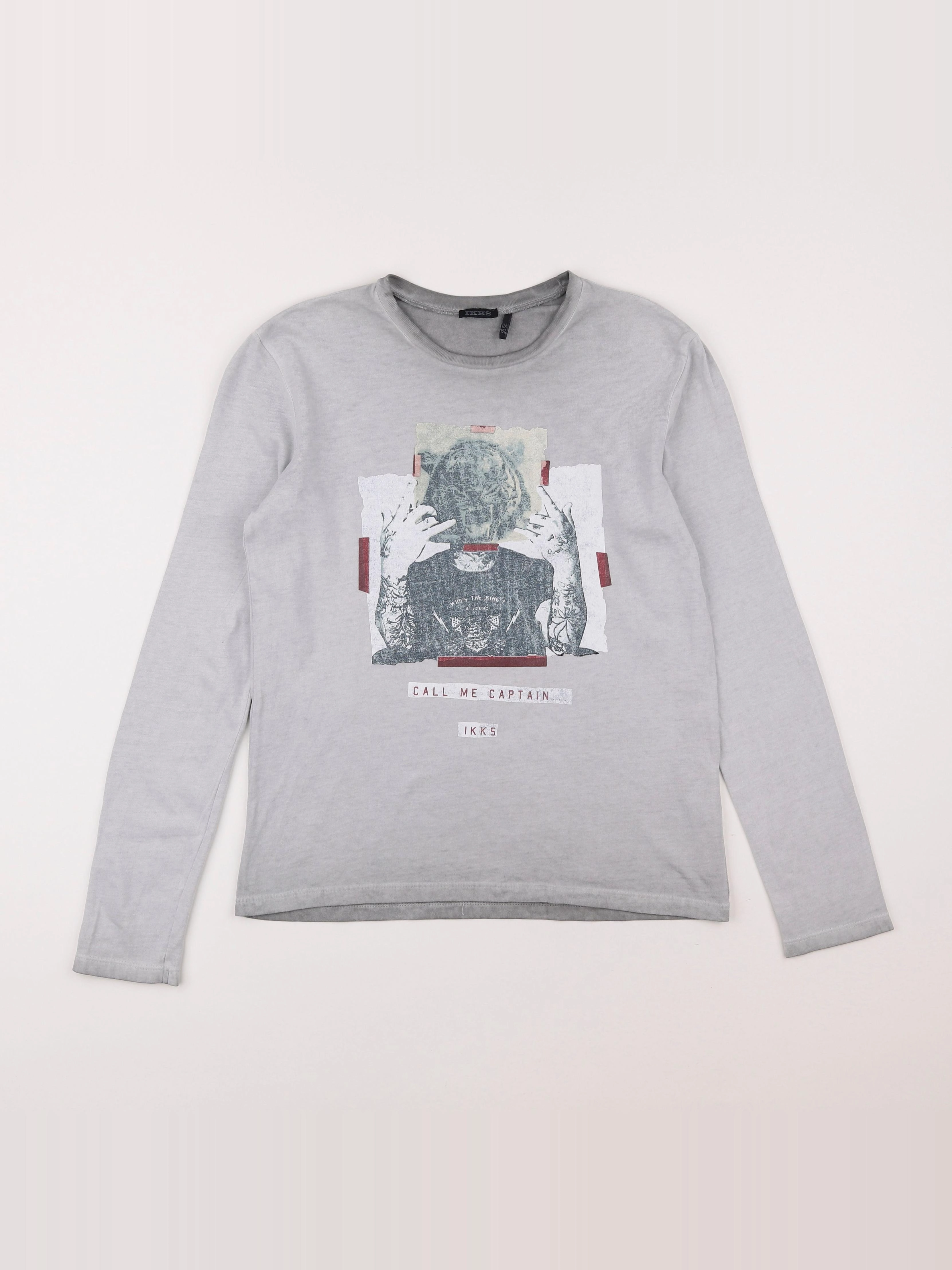 IKKS - tee-shirt gris - 12 ans