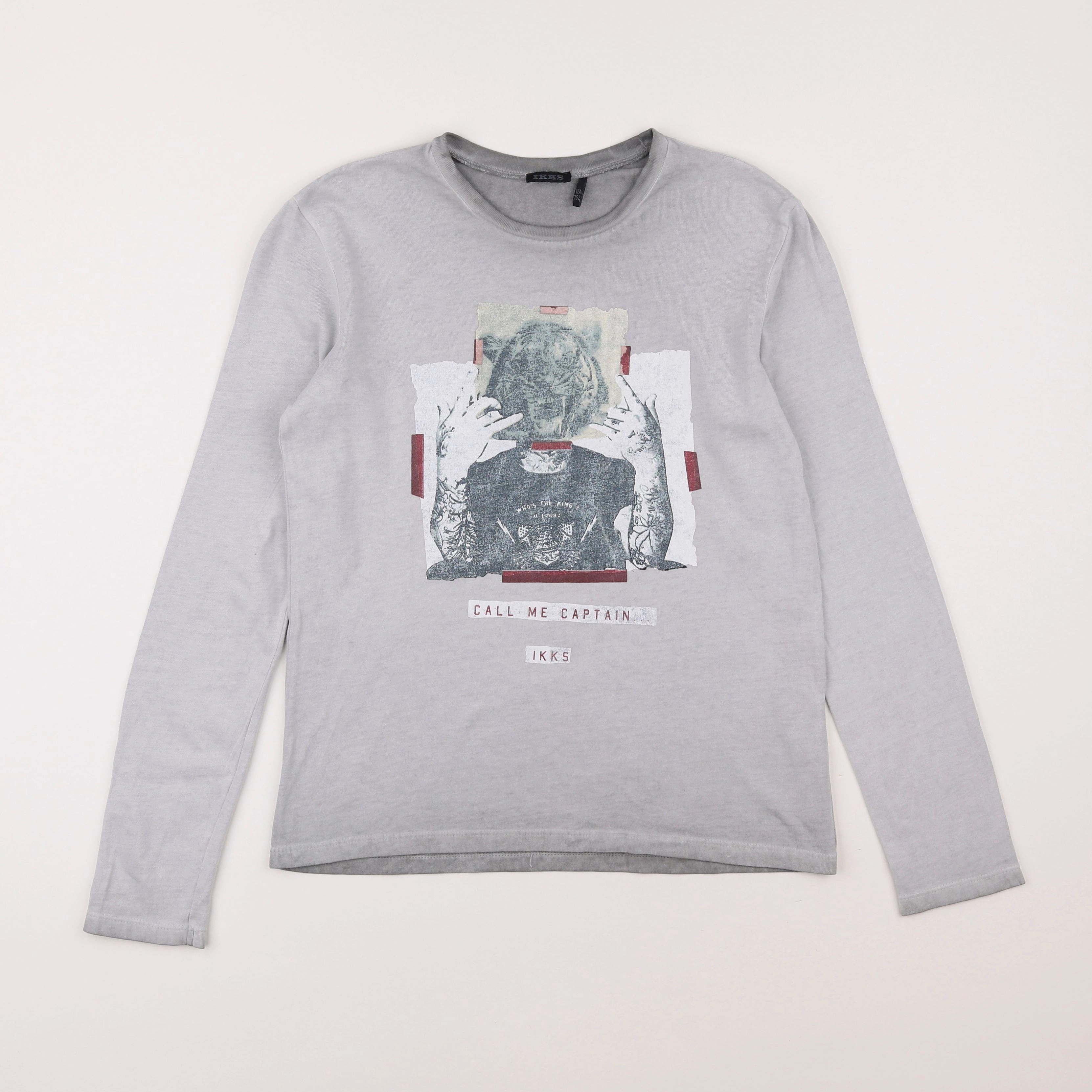 IKKS - tee-shirt gris - 12 ans