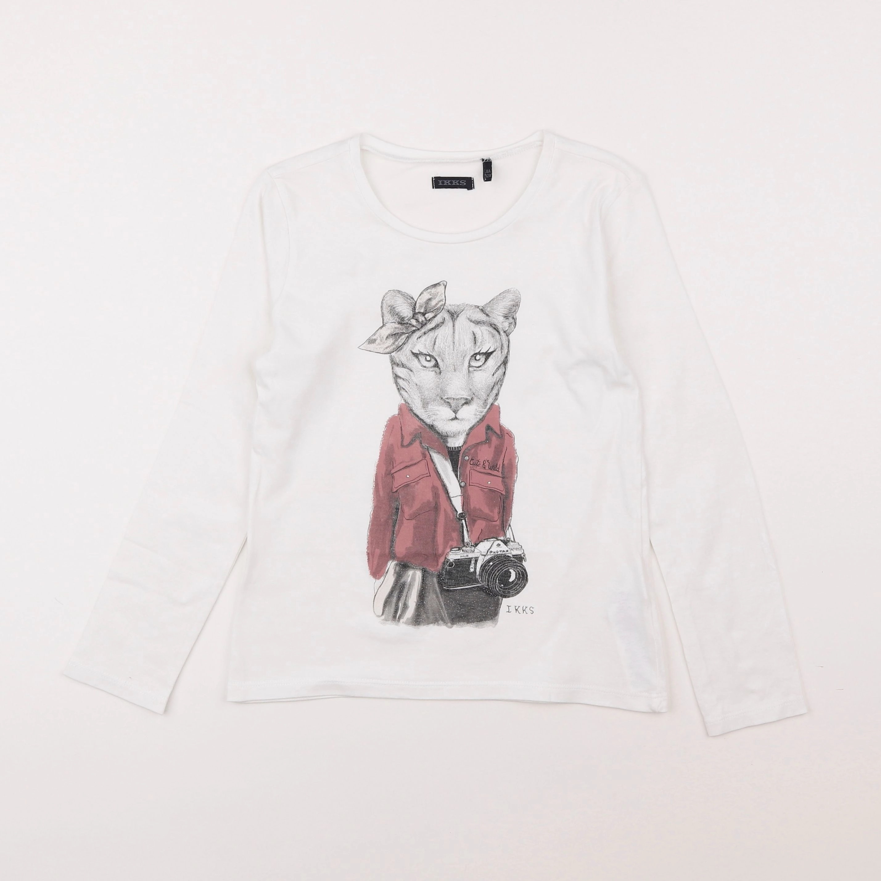 IKKS - tee-shirt blanc - 8 ans