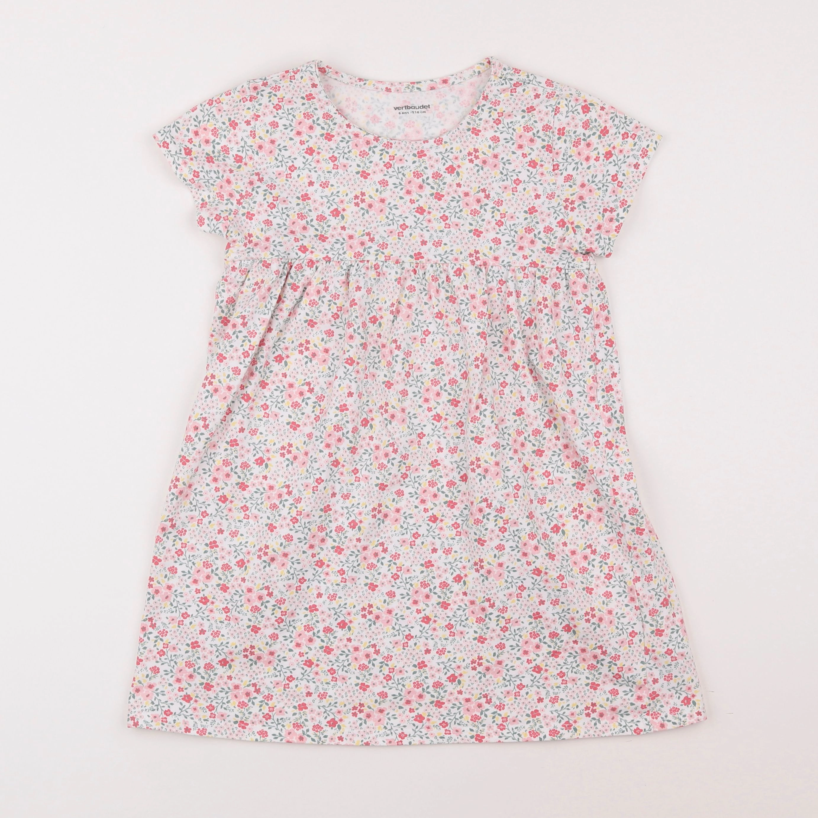 Vertbaudet - robe multicolore - 6 ans