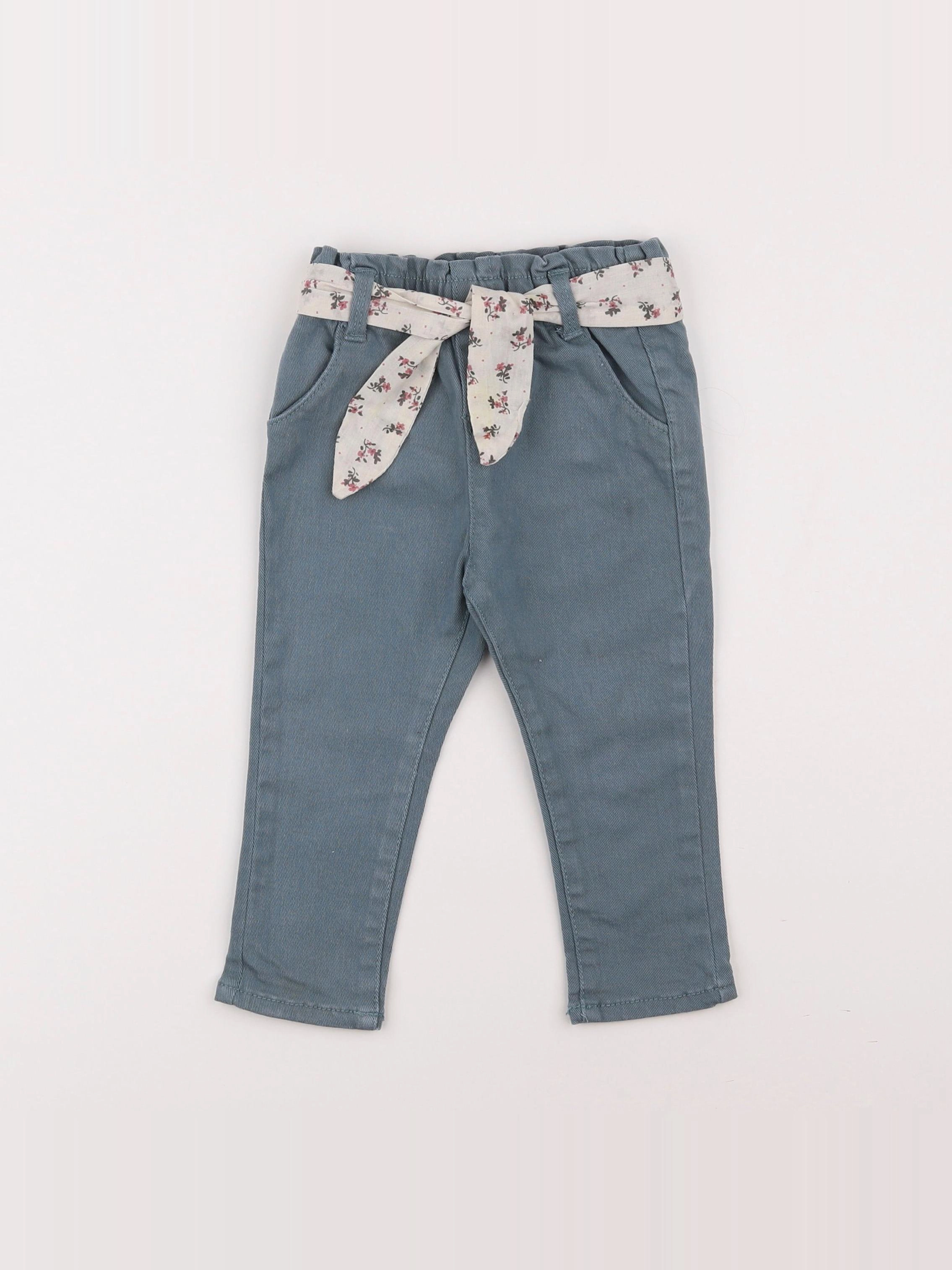 Vertbaudet - pantalon bleu - 18 mois