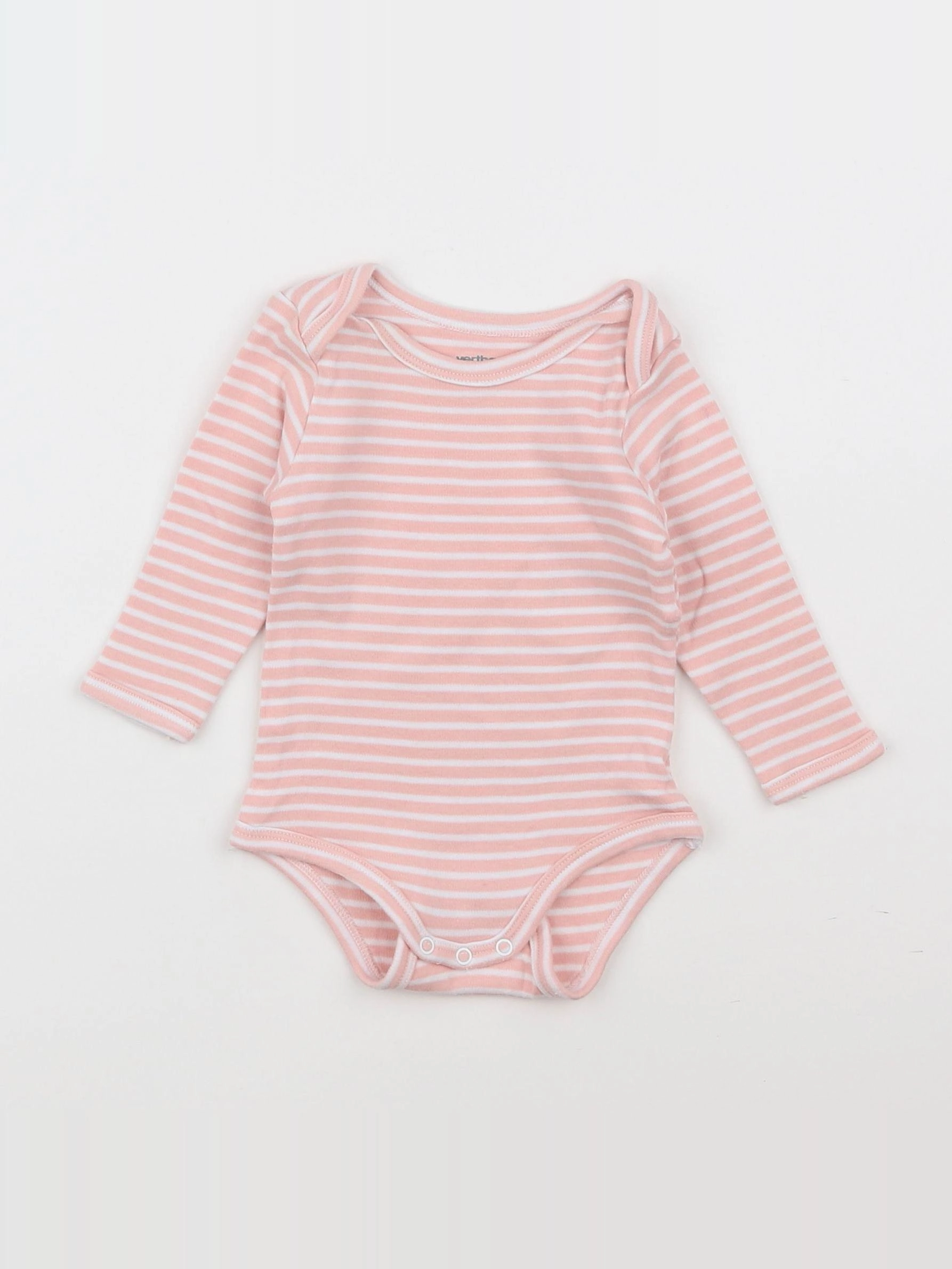 Vertbaudet - body velours rose - 6 mois