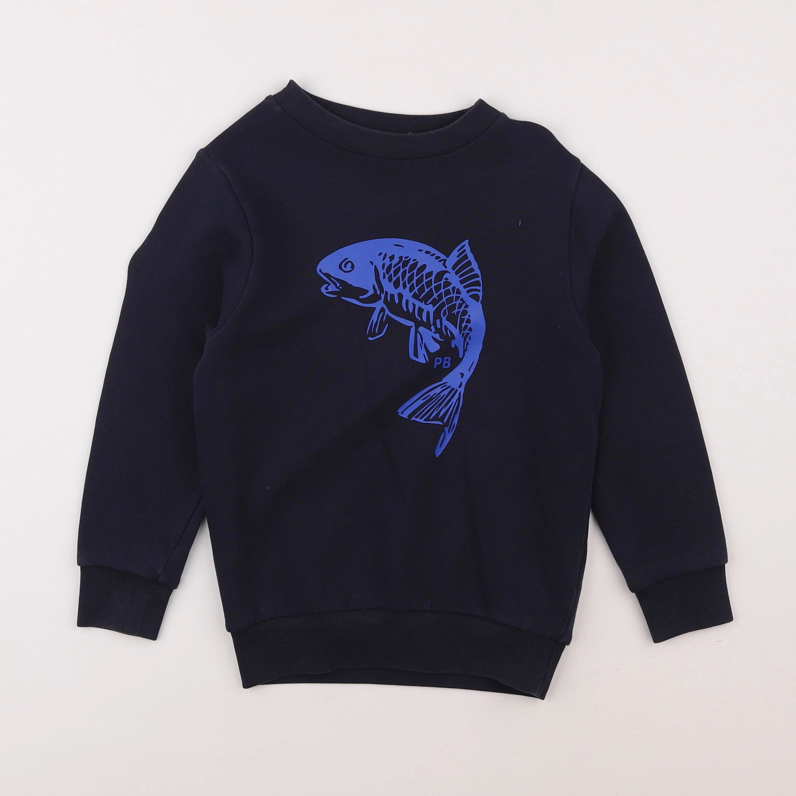 Petit Bateau - sweat bleu - 6 ans