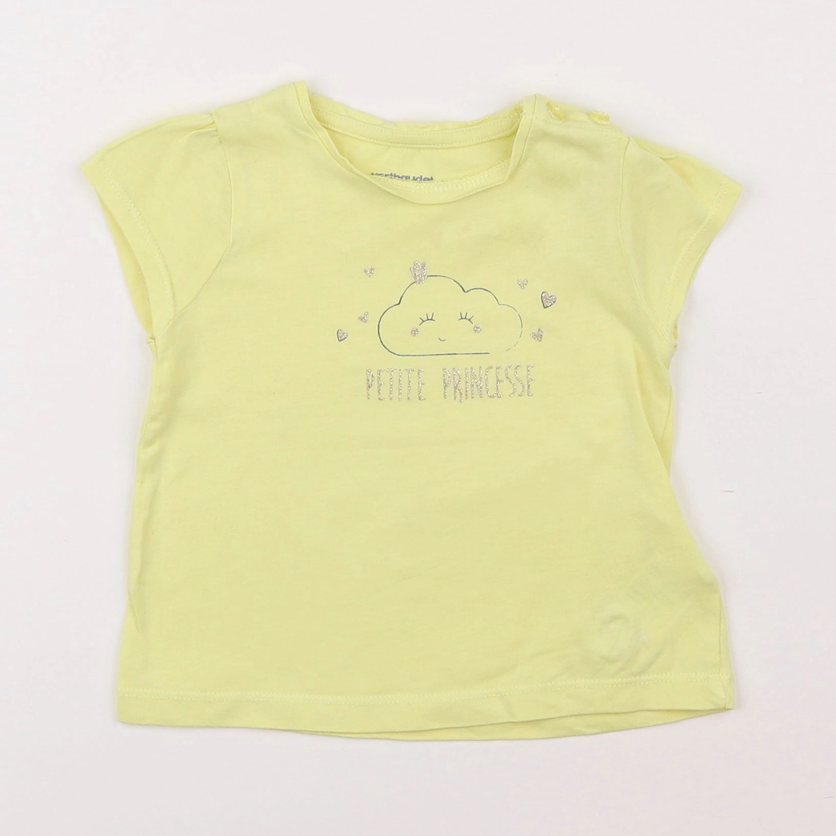 Vertbaudet - tee-shirt jaune - 12 mois