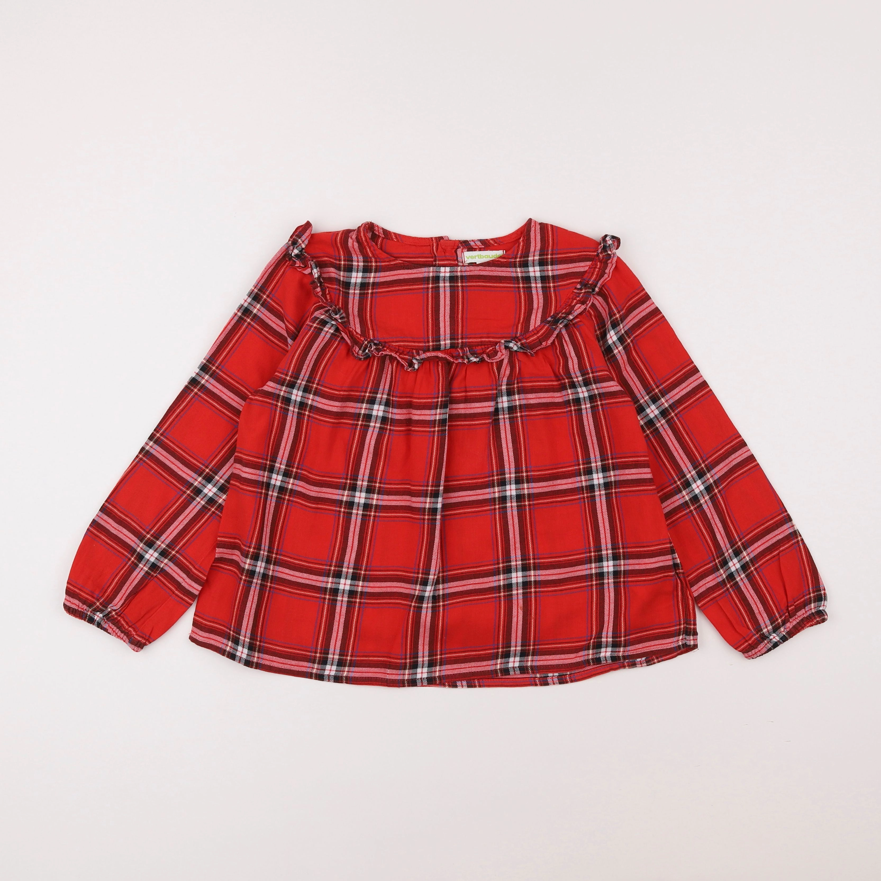 Vertbaudet - blouse rouge - 8 ans