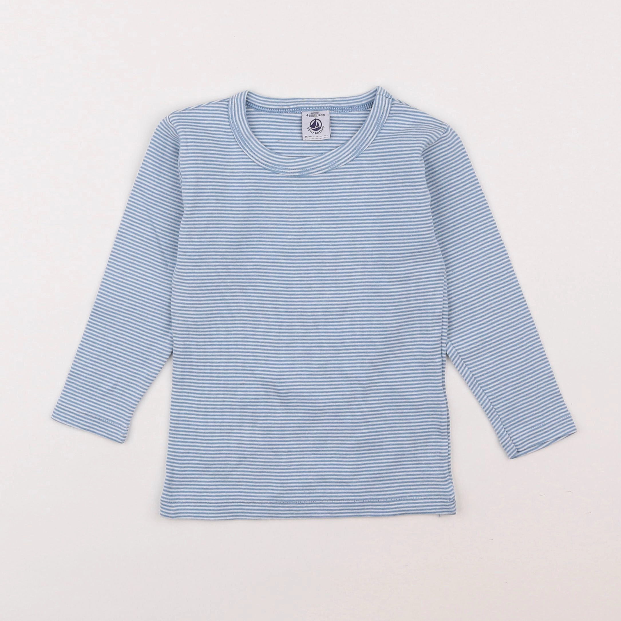 Petit Bateau - maillot de corps bleu - 4 ans