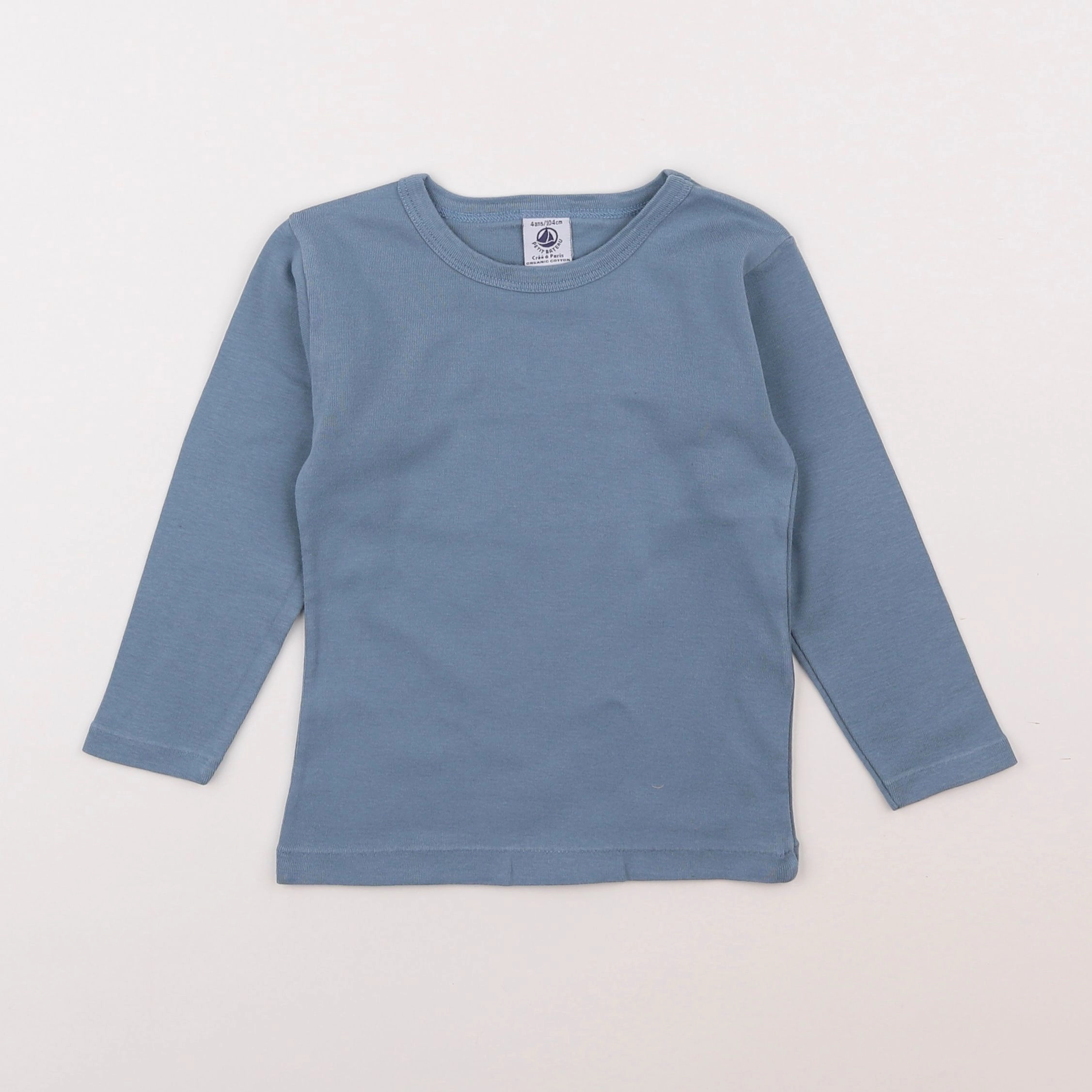 Petit Bateau - maillot de corps bleu - 4 ans