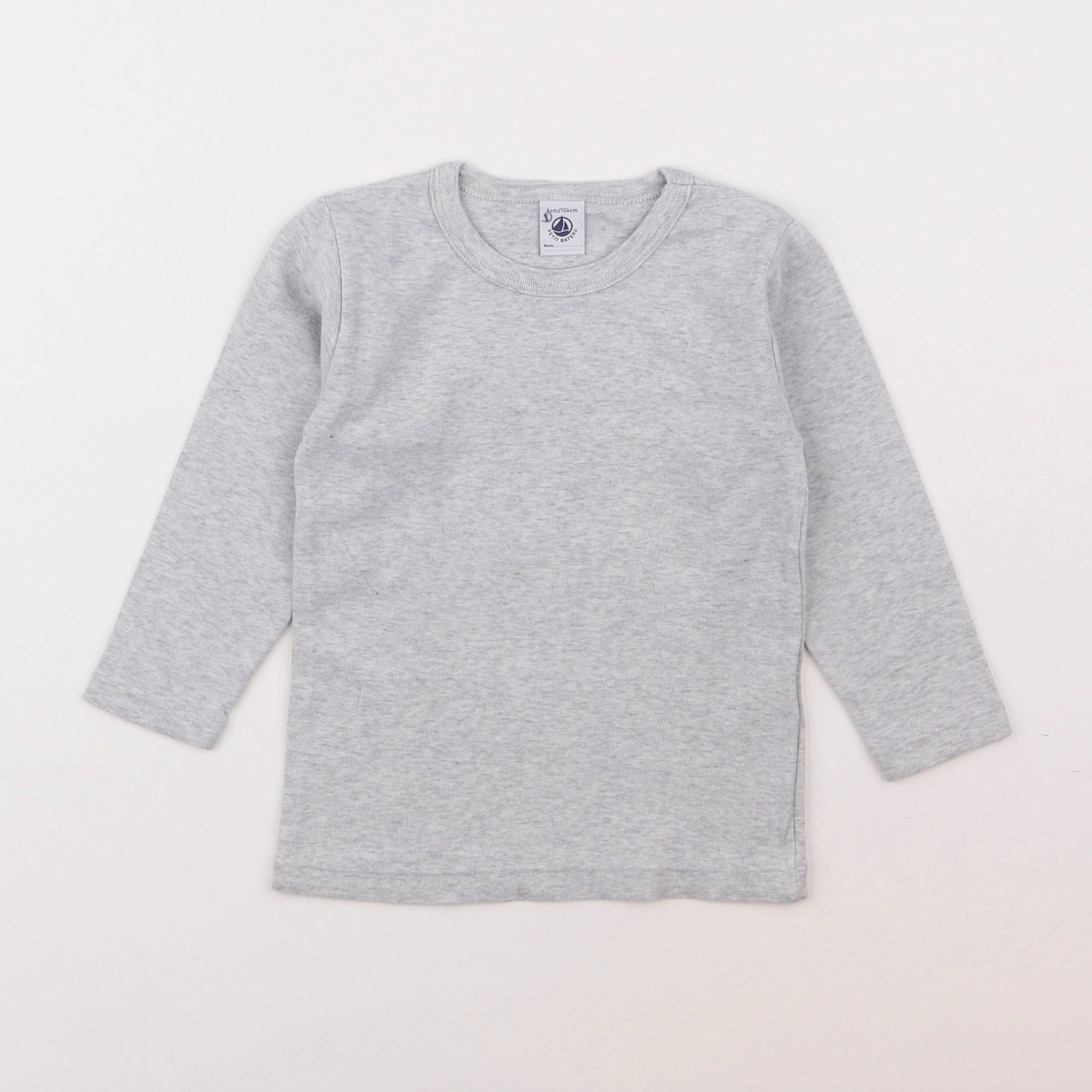 Petit Bateau - maillot de corps gris - 4 ans