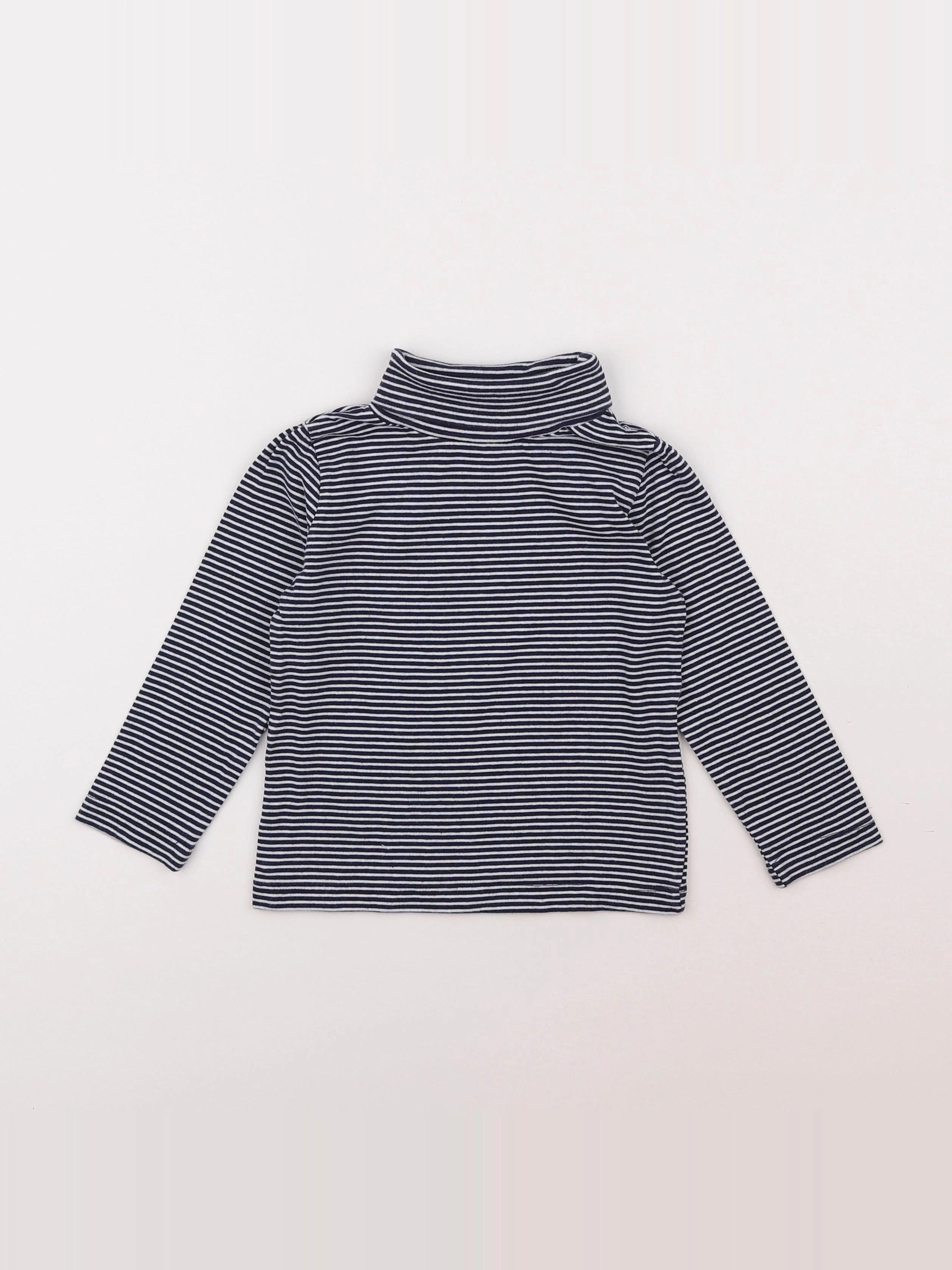 Monoprix - sous-pull bleu - 3 ans