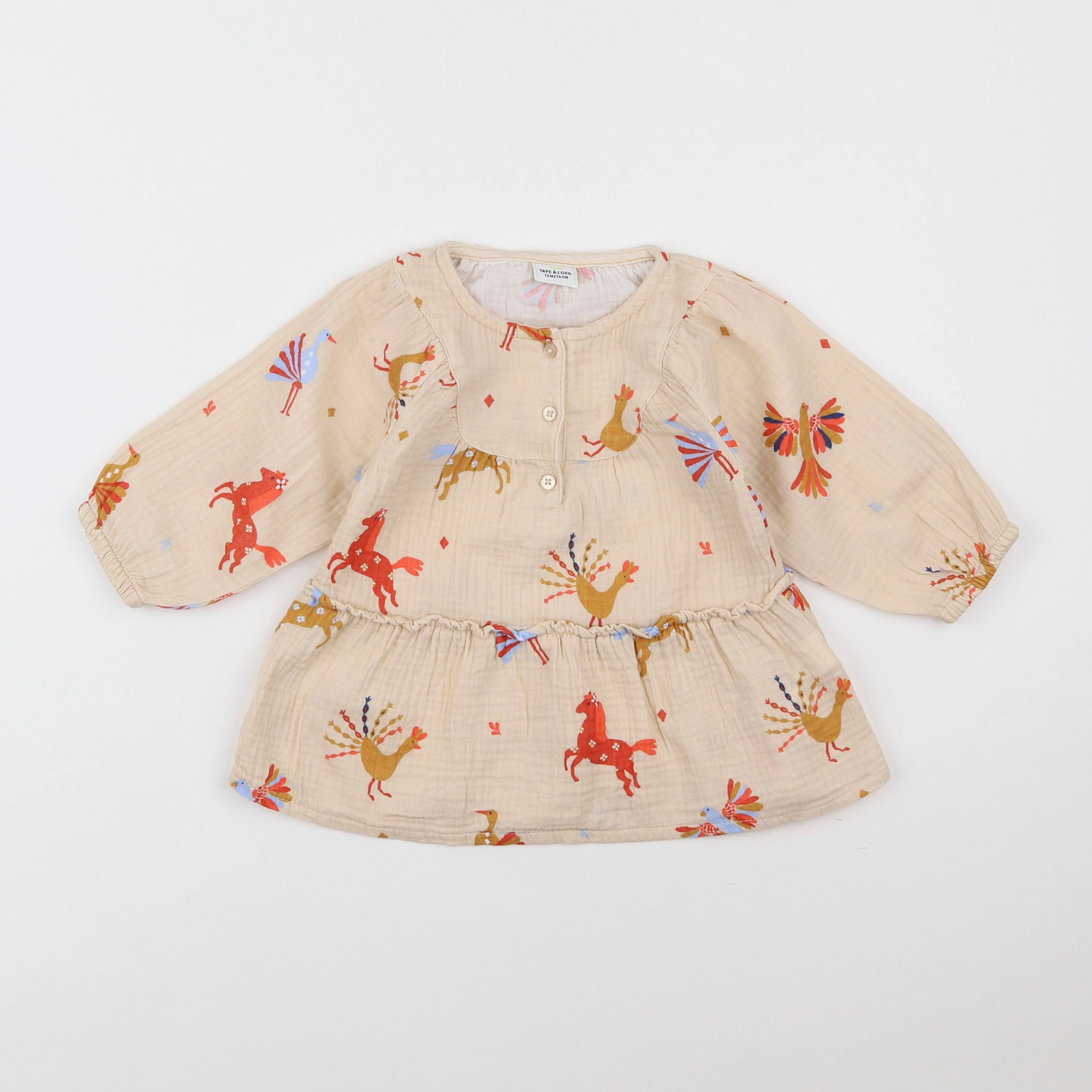 Tape à l'oeil - blouse beige - 12 mois