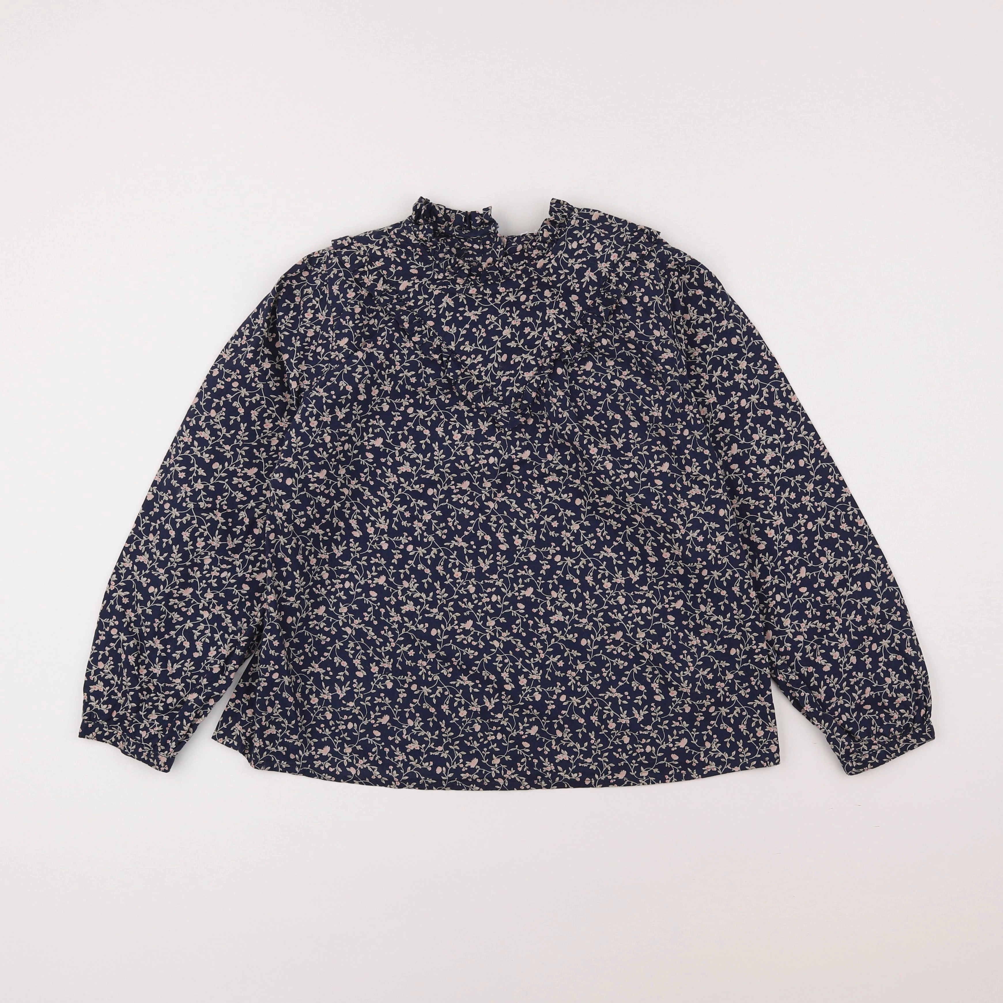 Vertbaudet - blouse beige, bleu - 10 ans