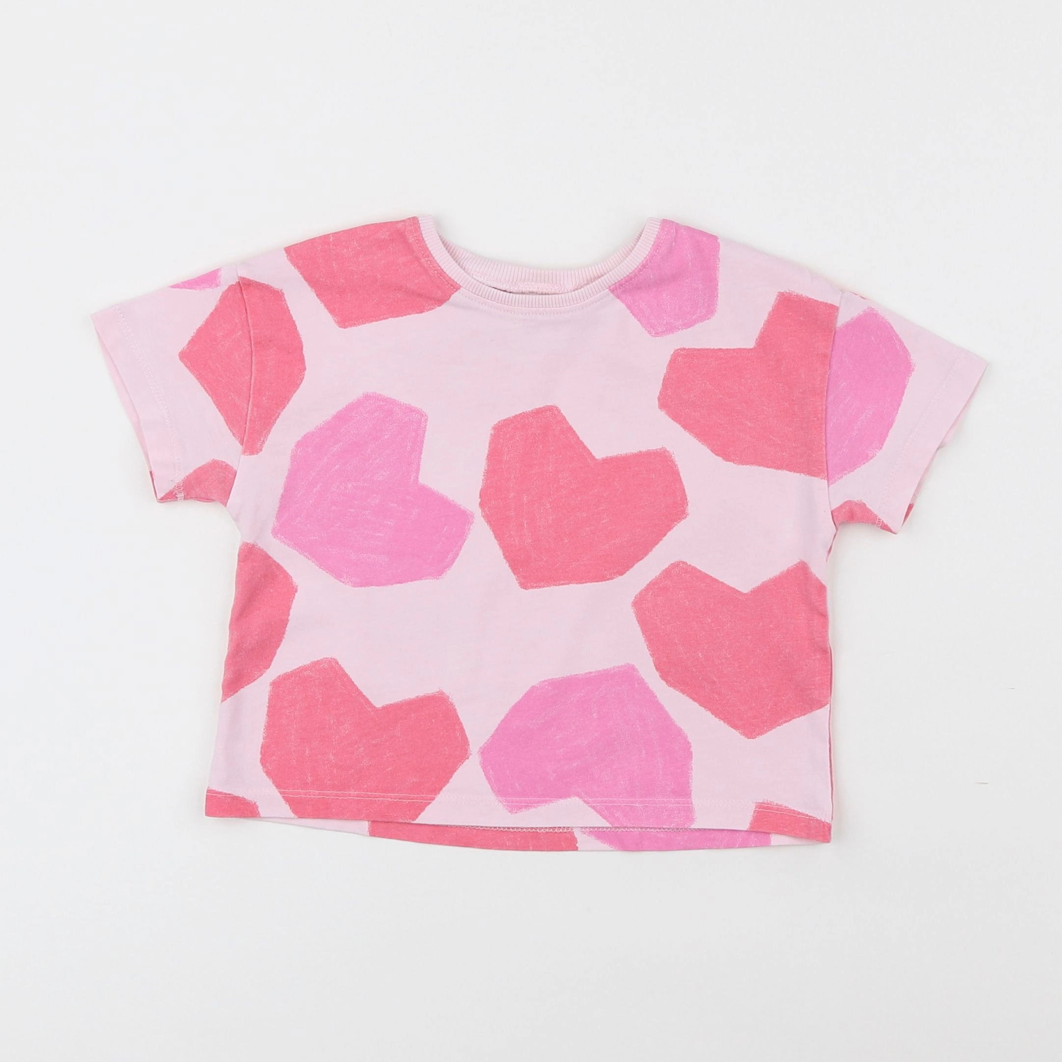 Zara - tee-shirt rose - 12/18 mois