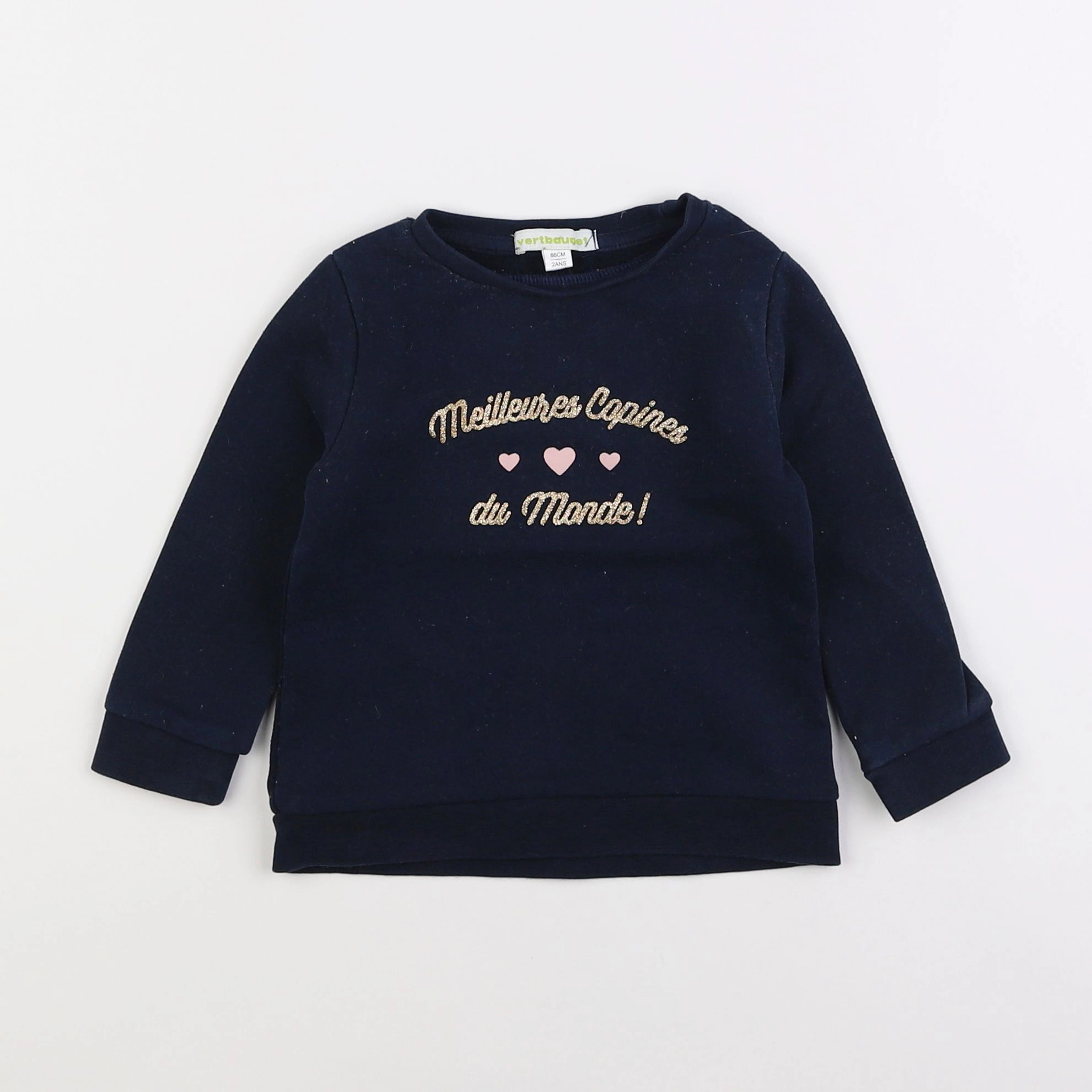 Vertbaudet - sweat bleu - 2 ans