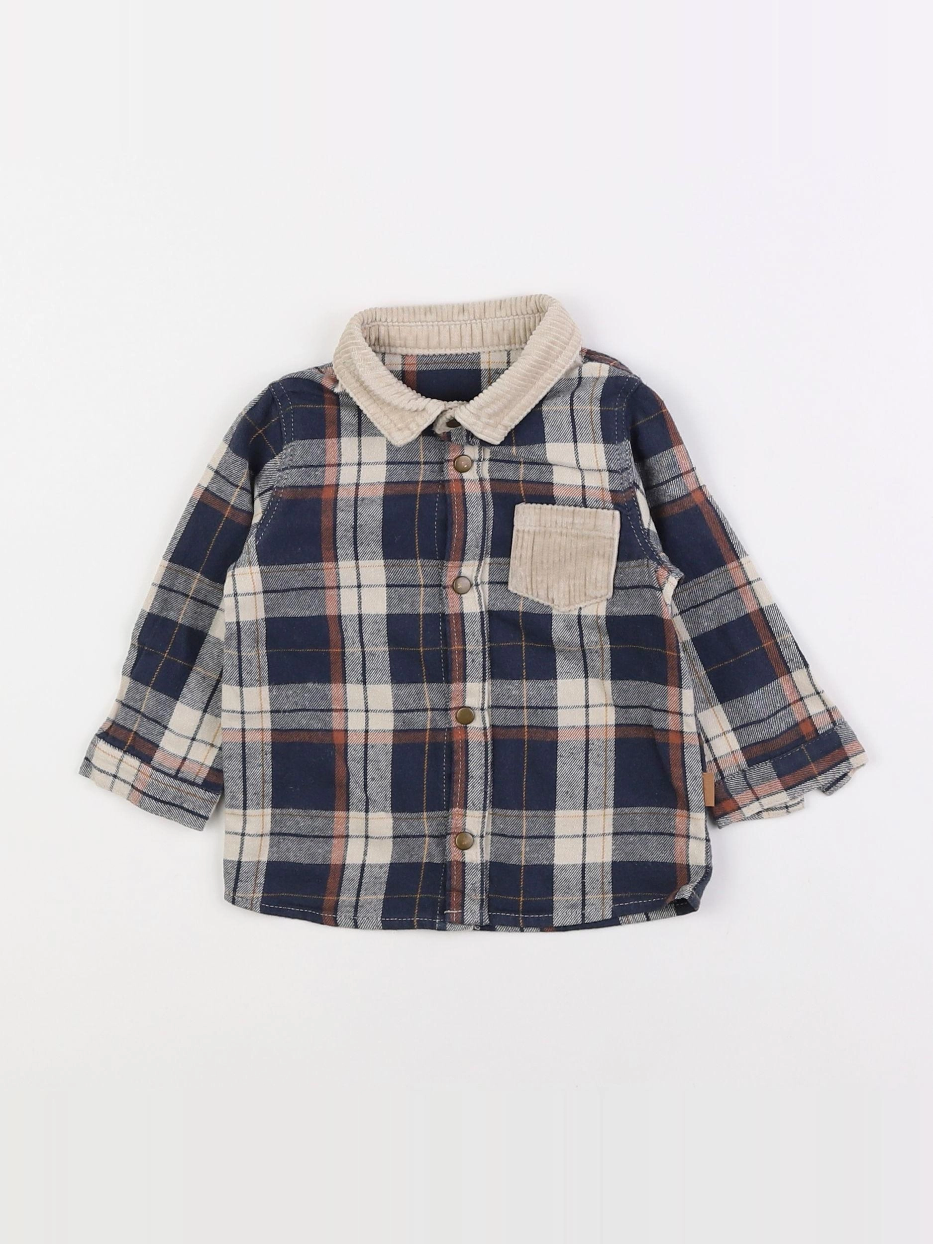 Vertbaudet - chemise multicolore - 9 mois