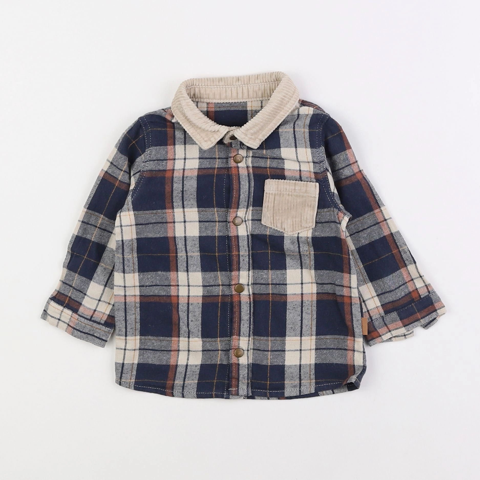 Vertbaudet - chemise multicolore - 9 mois