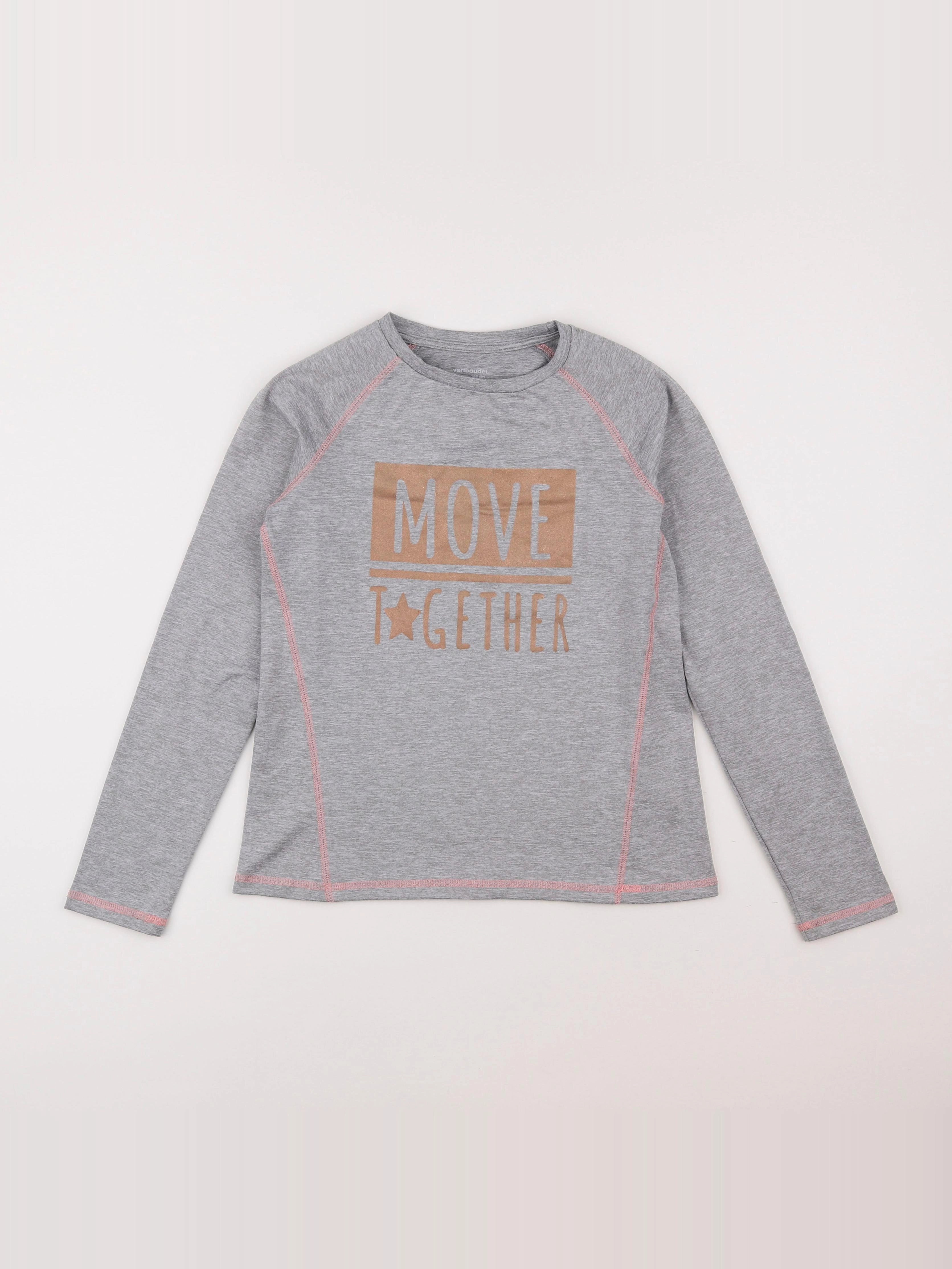 Vertbaudet - tee-shirt gris - 10 ans