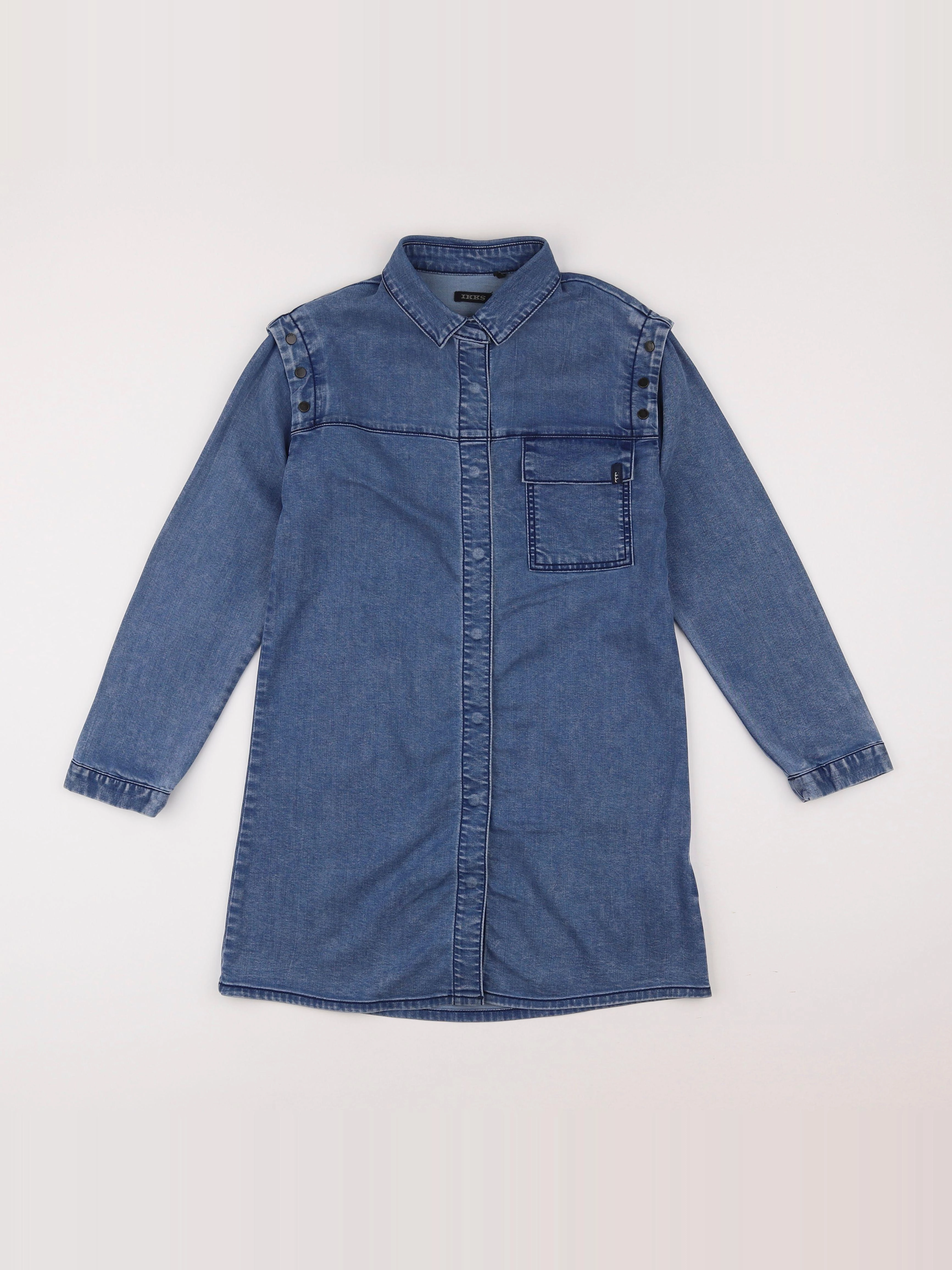 IKKS - robe bleu - 8 ans