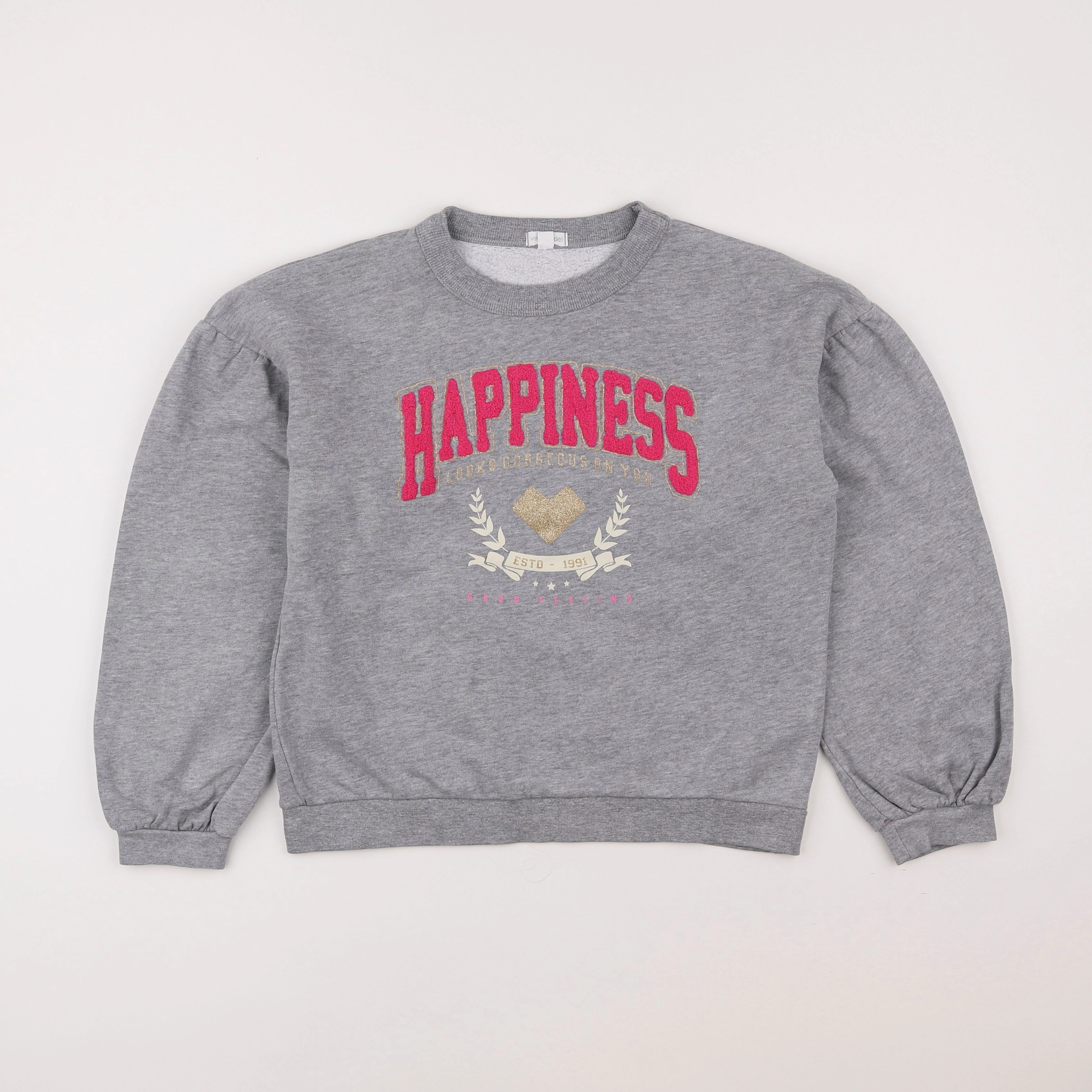 Vertbaudet - sweat gris - 12 ans