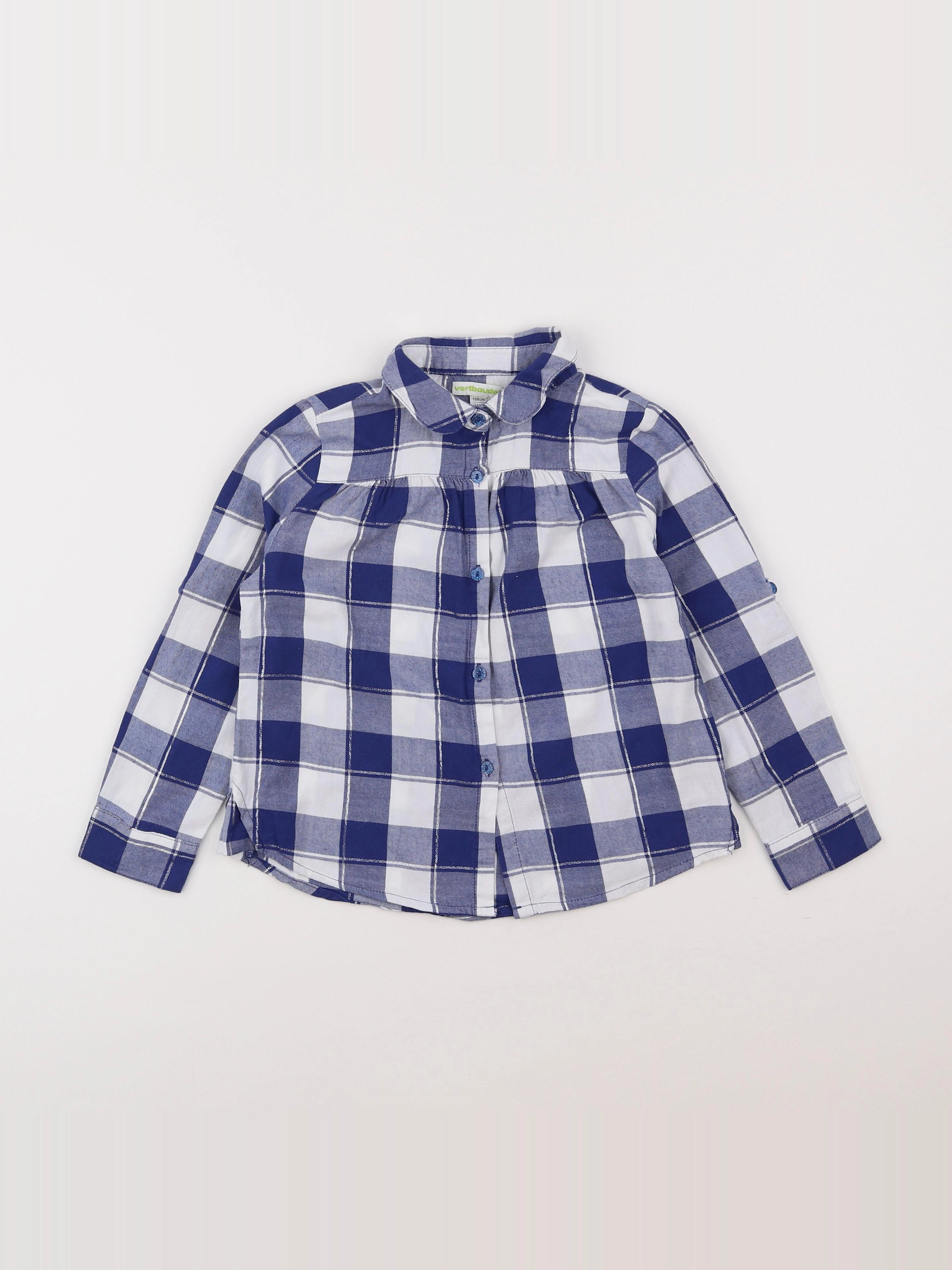 Vertbaudet - blouse bleu, argent - 5 ans