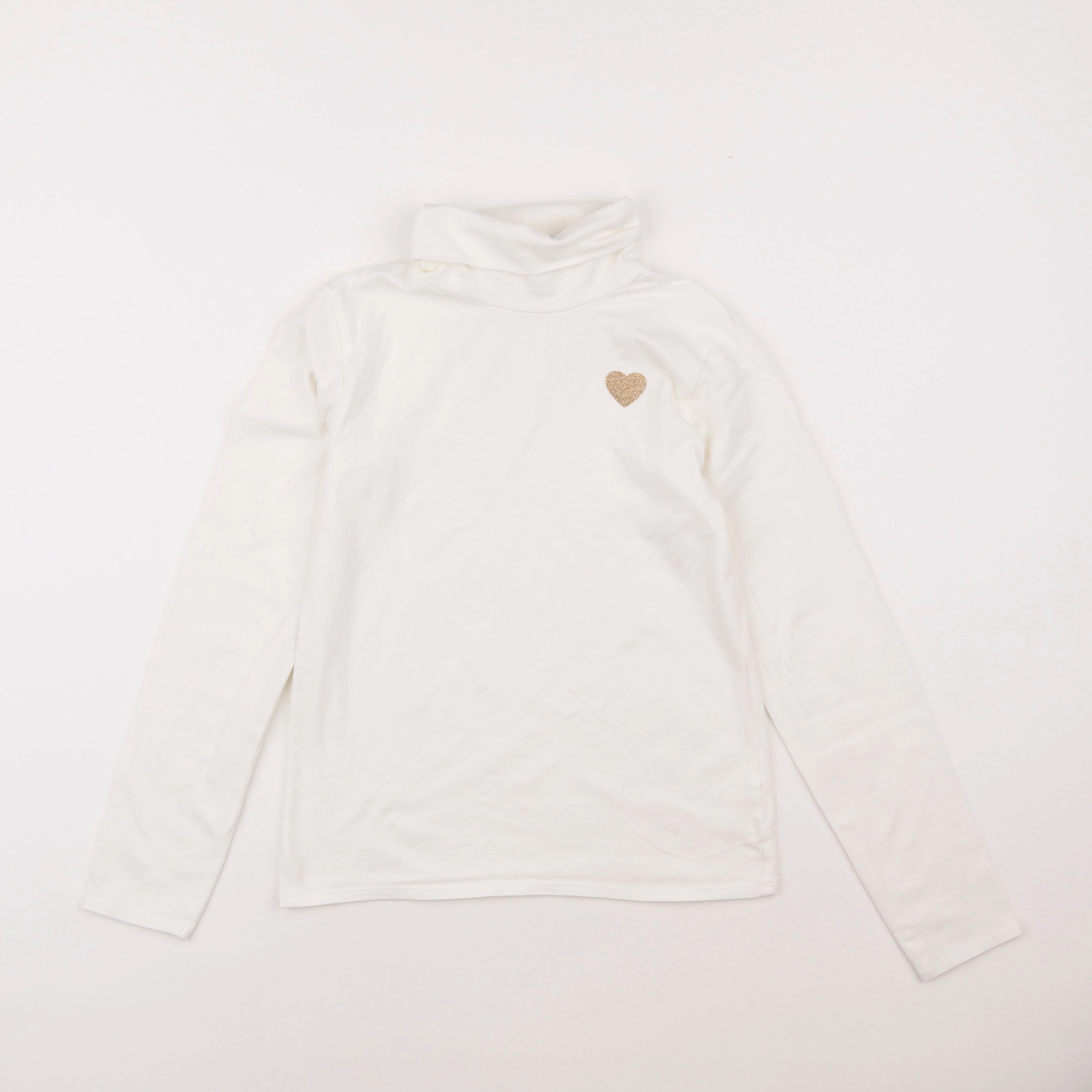 Vertbaudet - sous-pull blanc - 10 ans