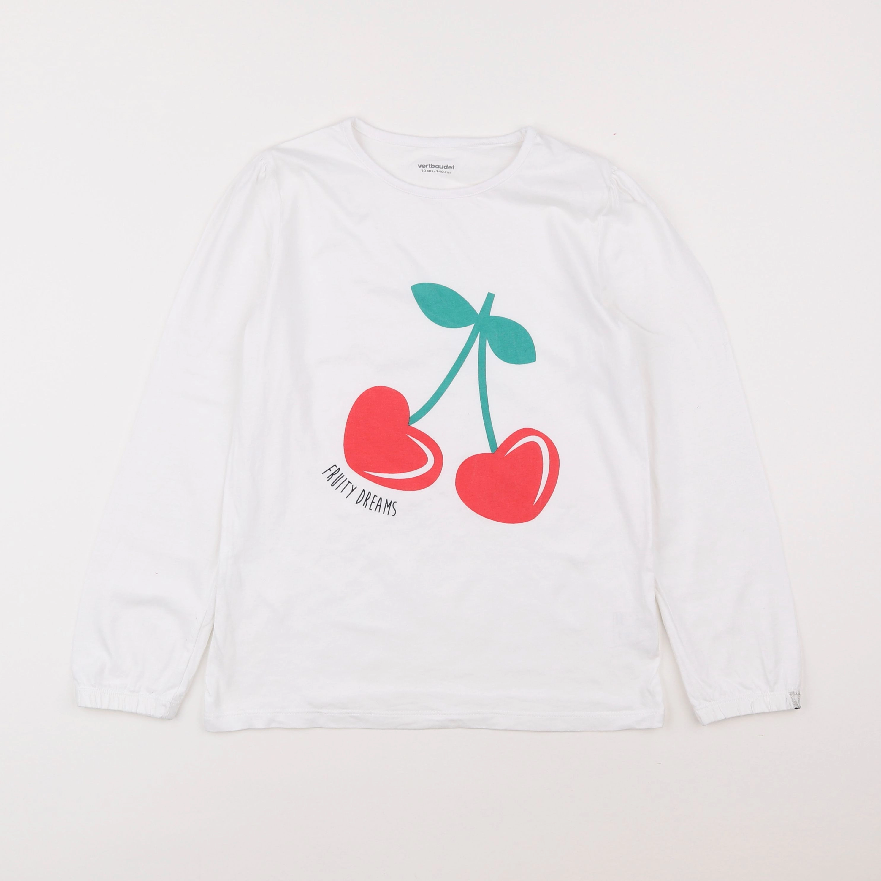 Vertbaudet - tee-shirt blanc - 10 ans