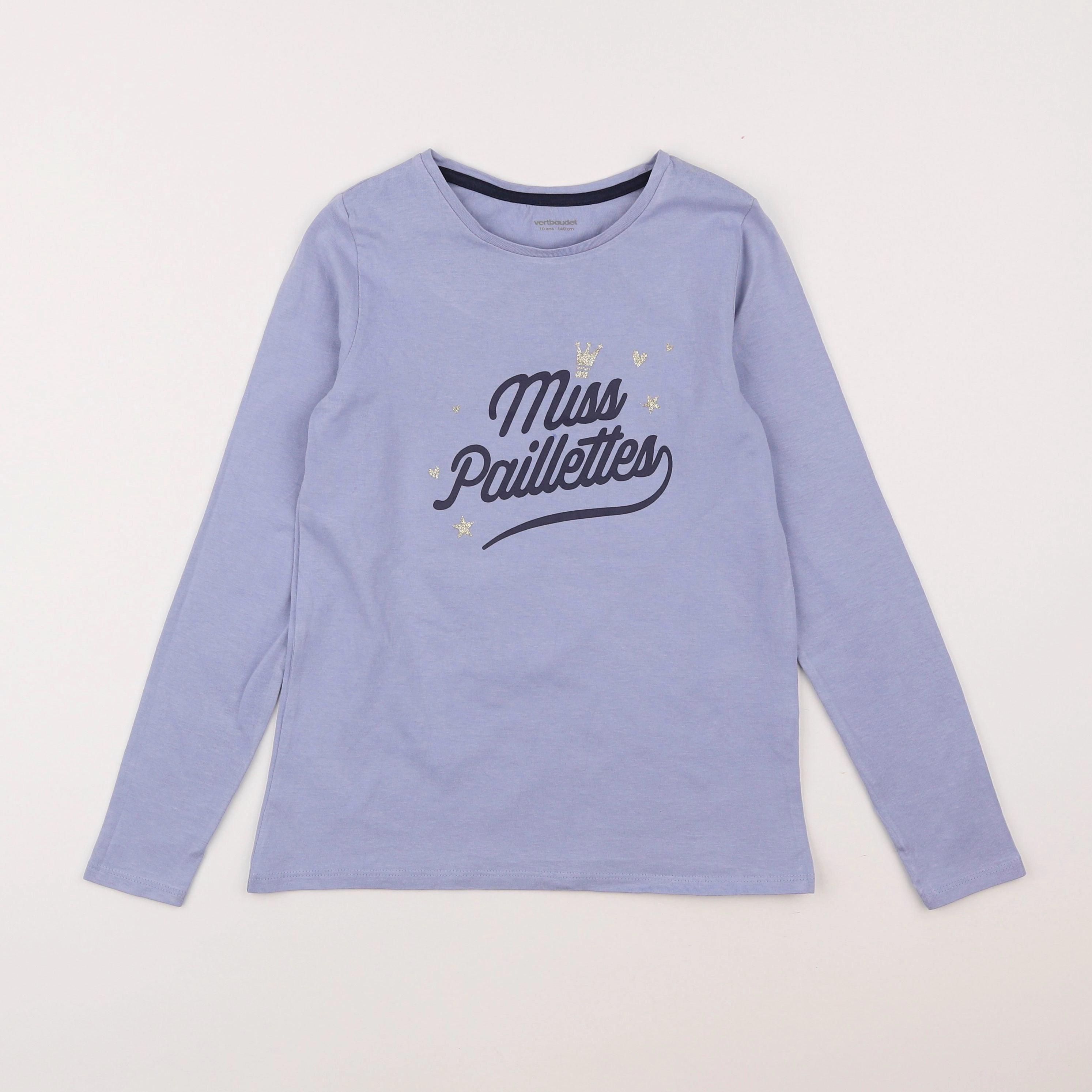 Vertbaudet - tee-shirt bleu - 10 ans