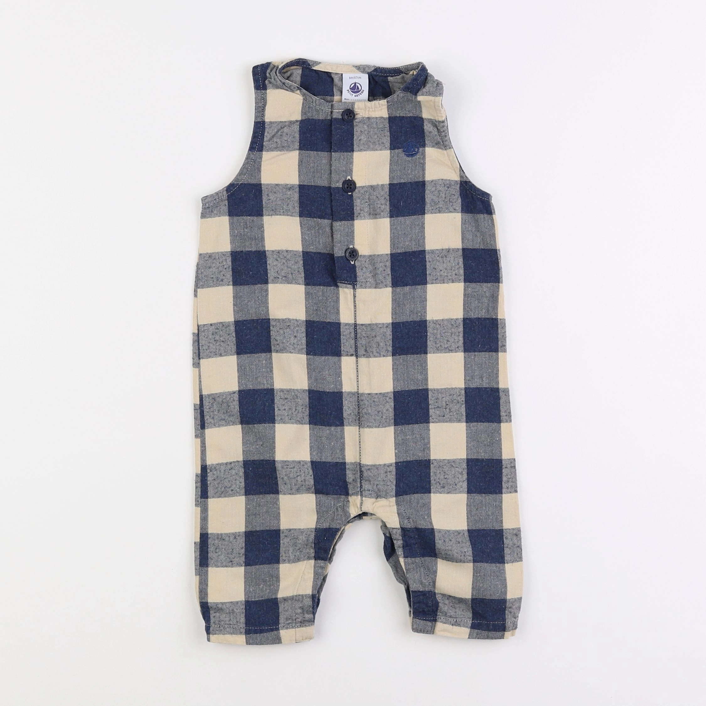 Petit Bateau - combinaison bleu - 6 mois