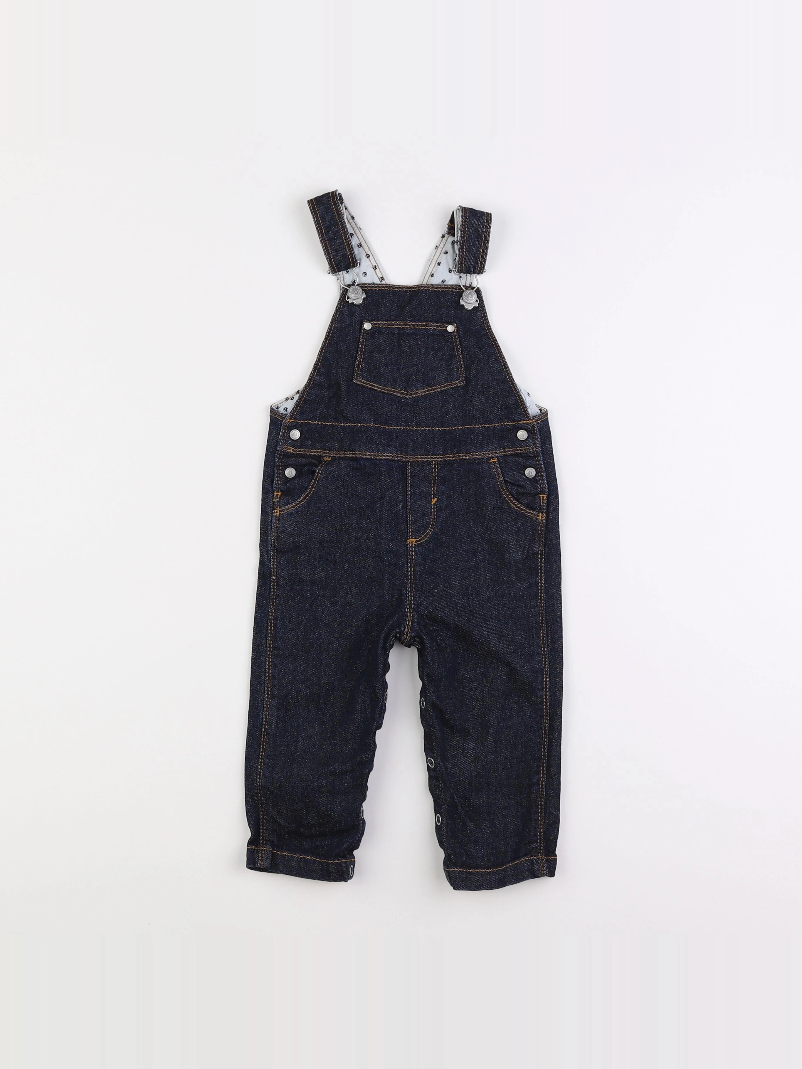 Petit Bateau - salopette bleu - 12 mois