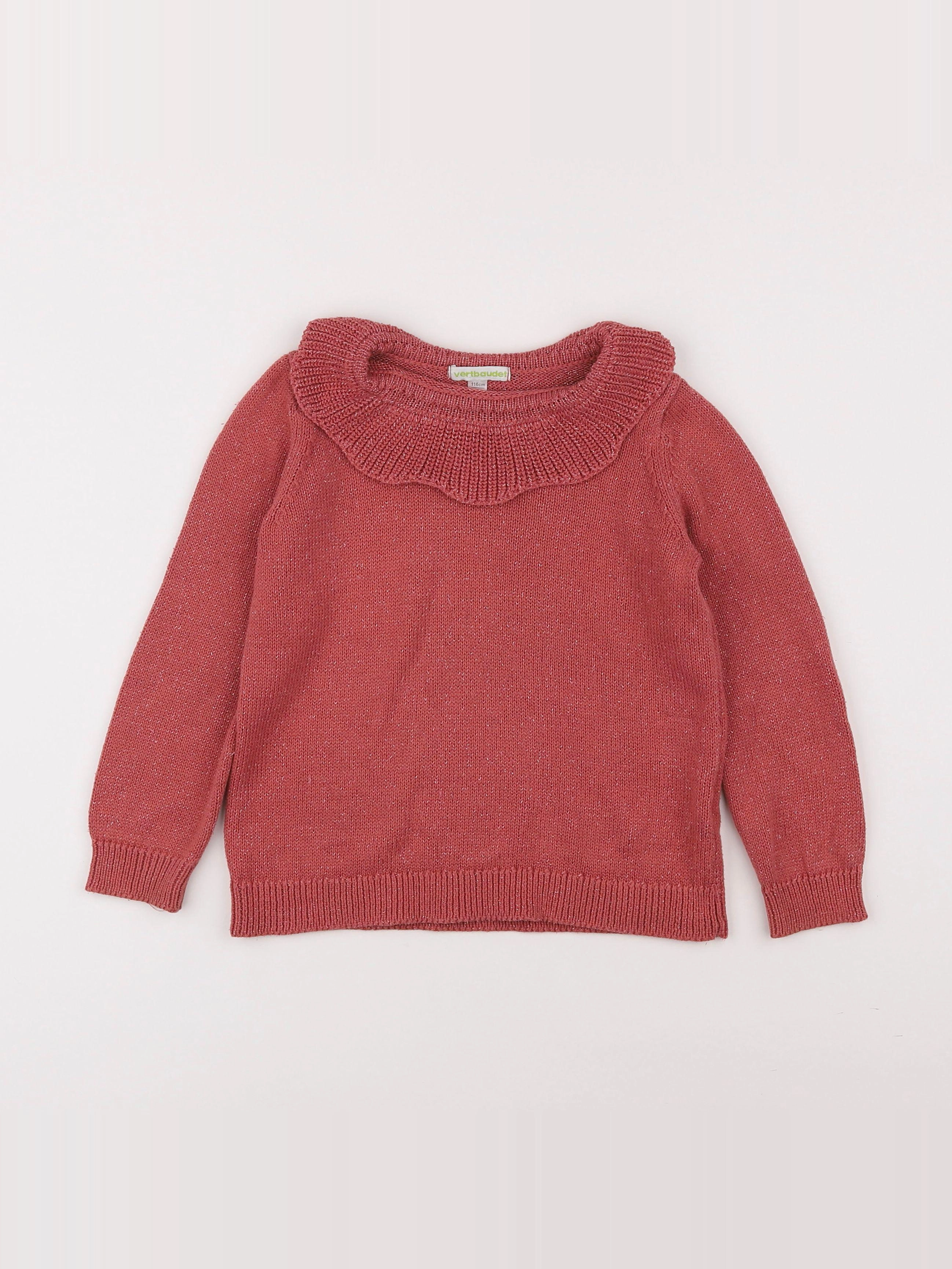 Vertbaudet - pull rose - 6 ans