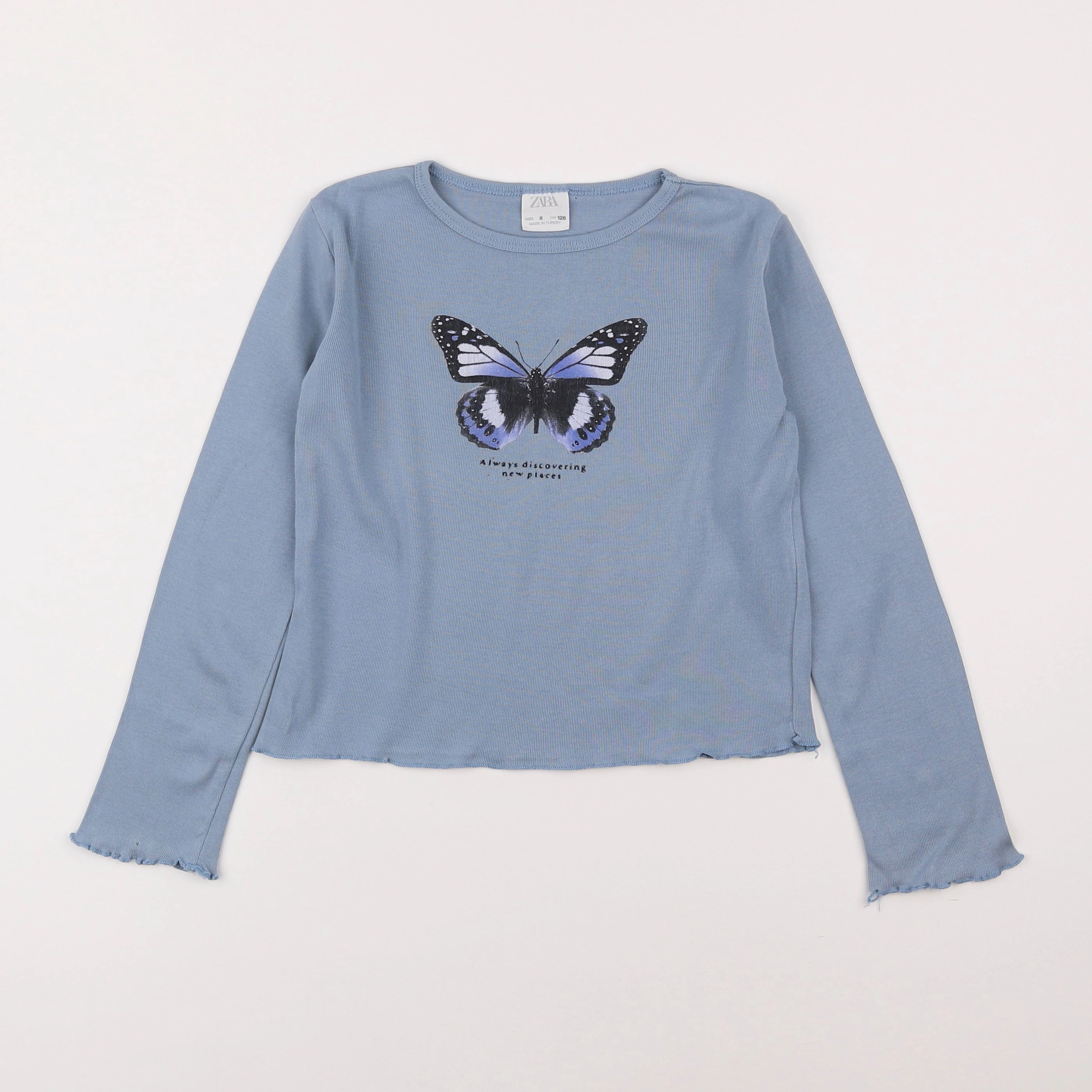 Zara - tee-shirt bleu - 8 ans