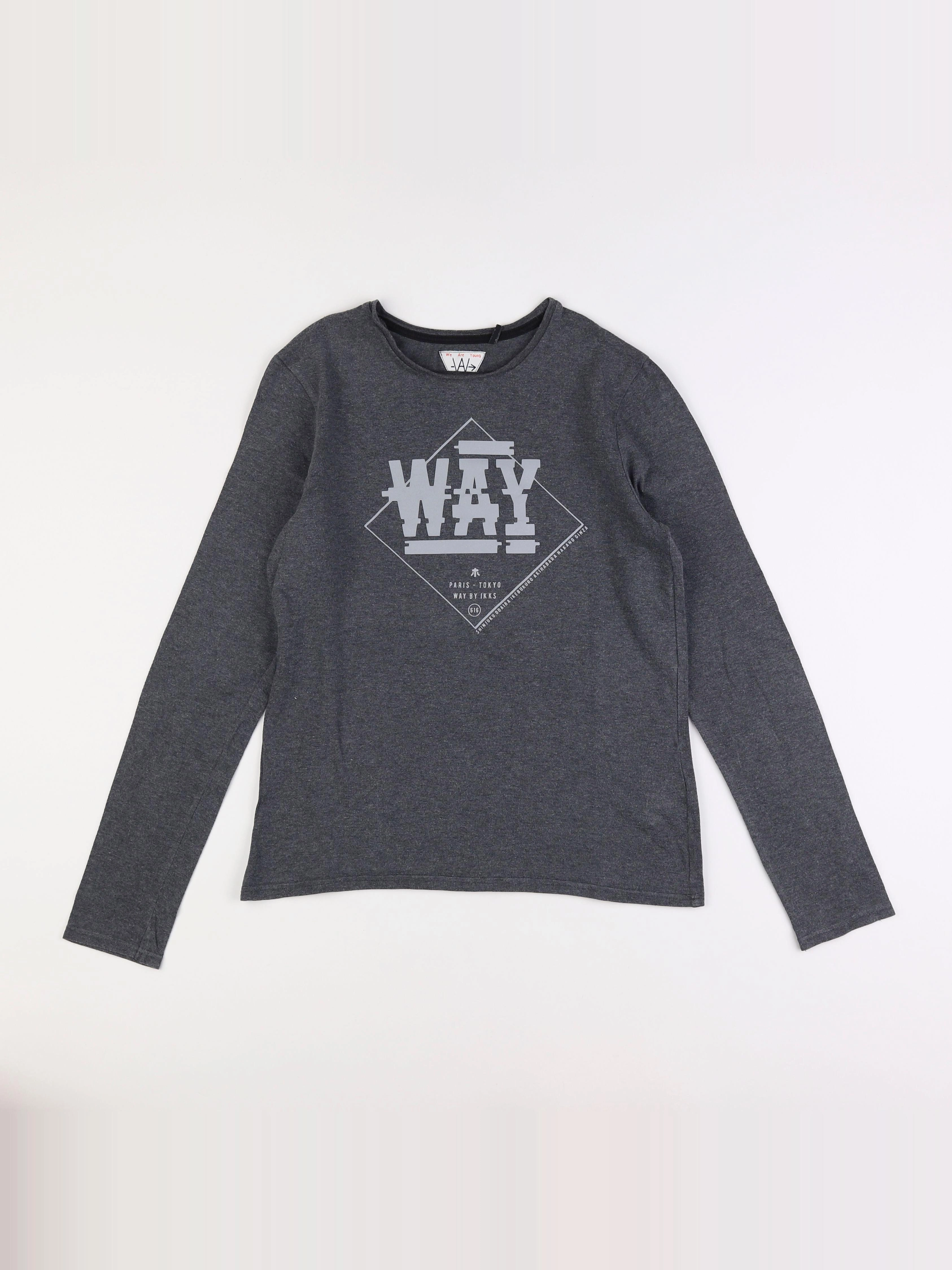 IKKS - tee-shirt gris - 14 ans