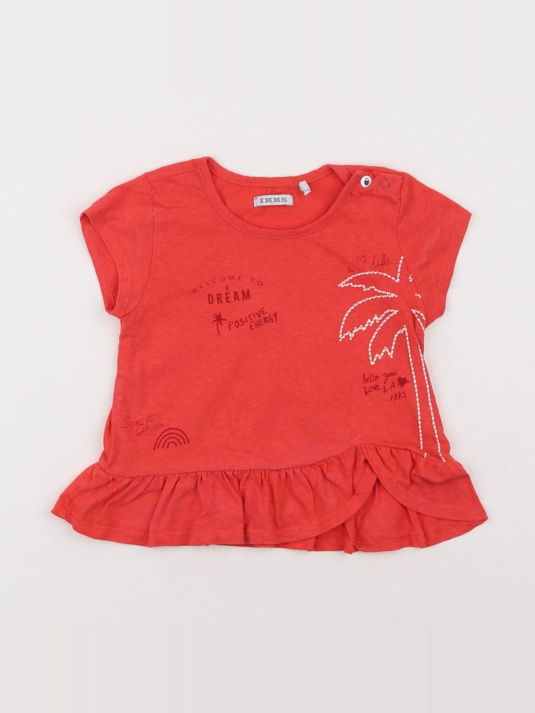 IKKS - tee-shirt rouge - 2 ans