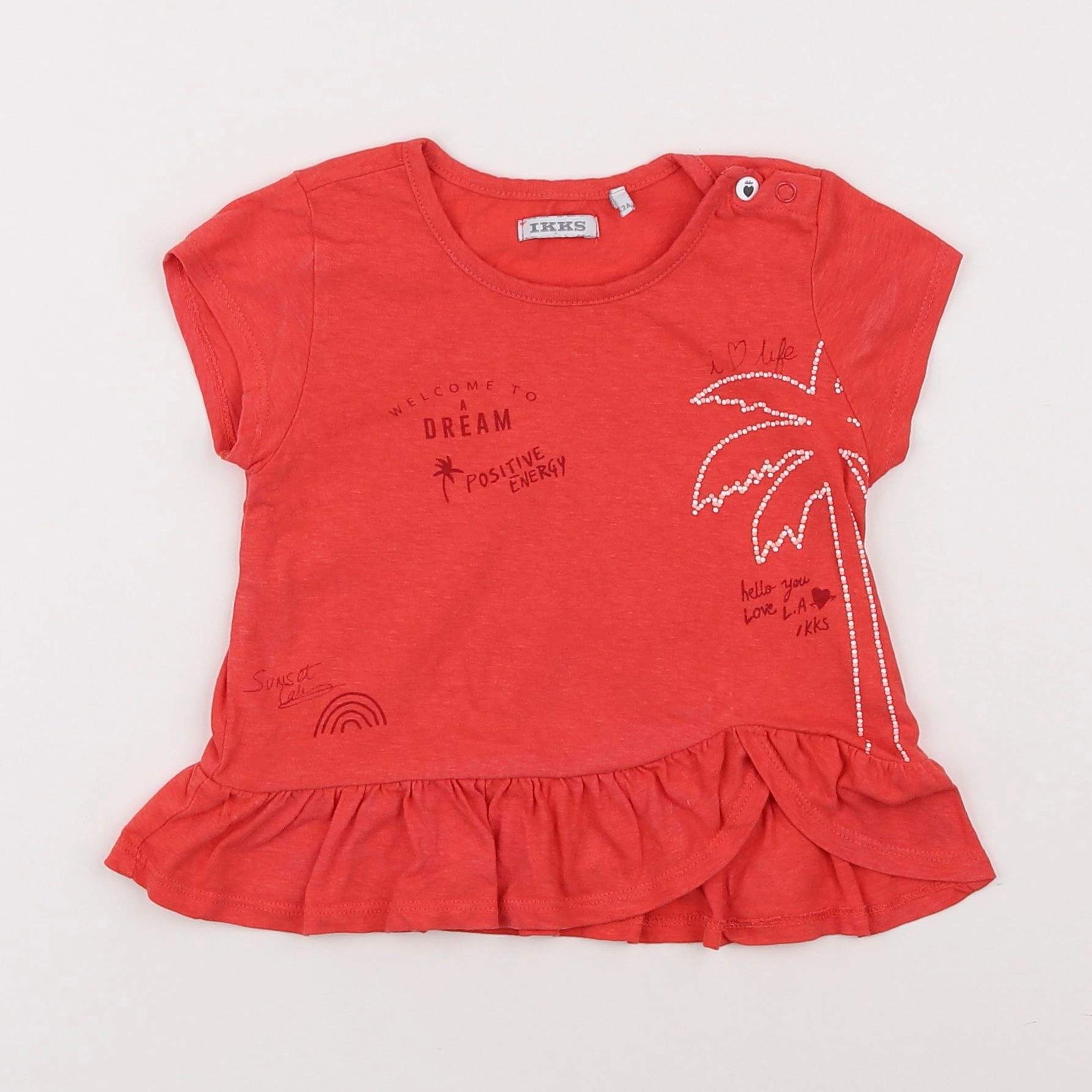 IKKS - tee-shirt rouge - 2 ans