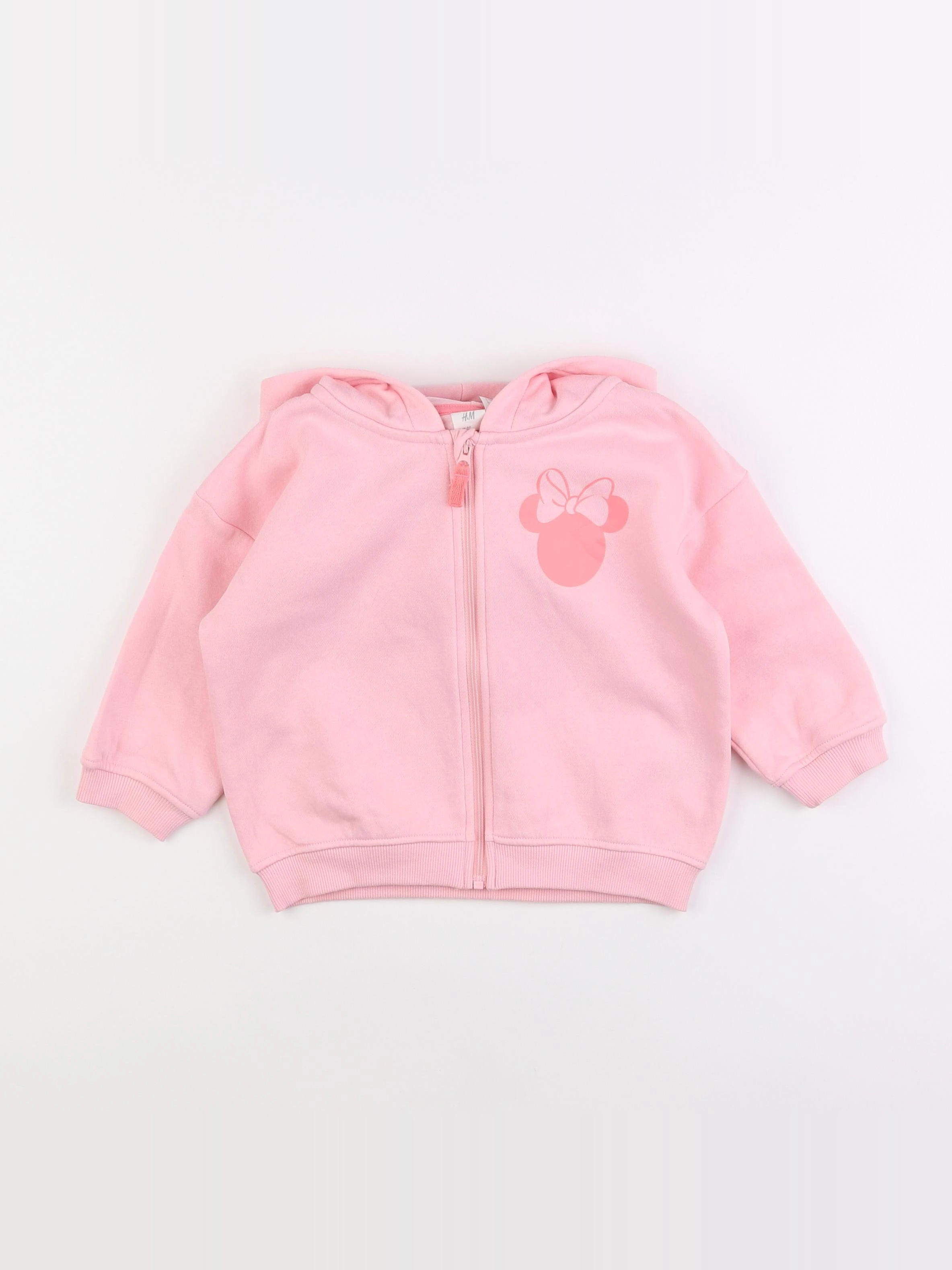 H&M - sweat rose - 12/18 mois