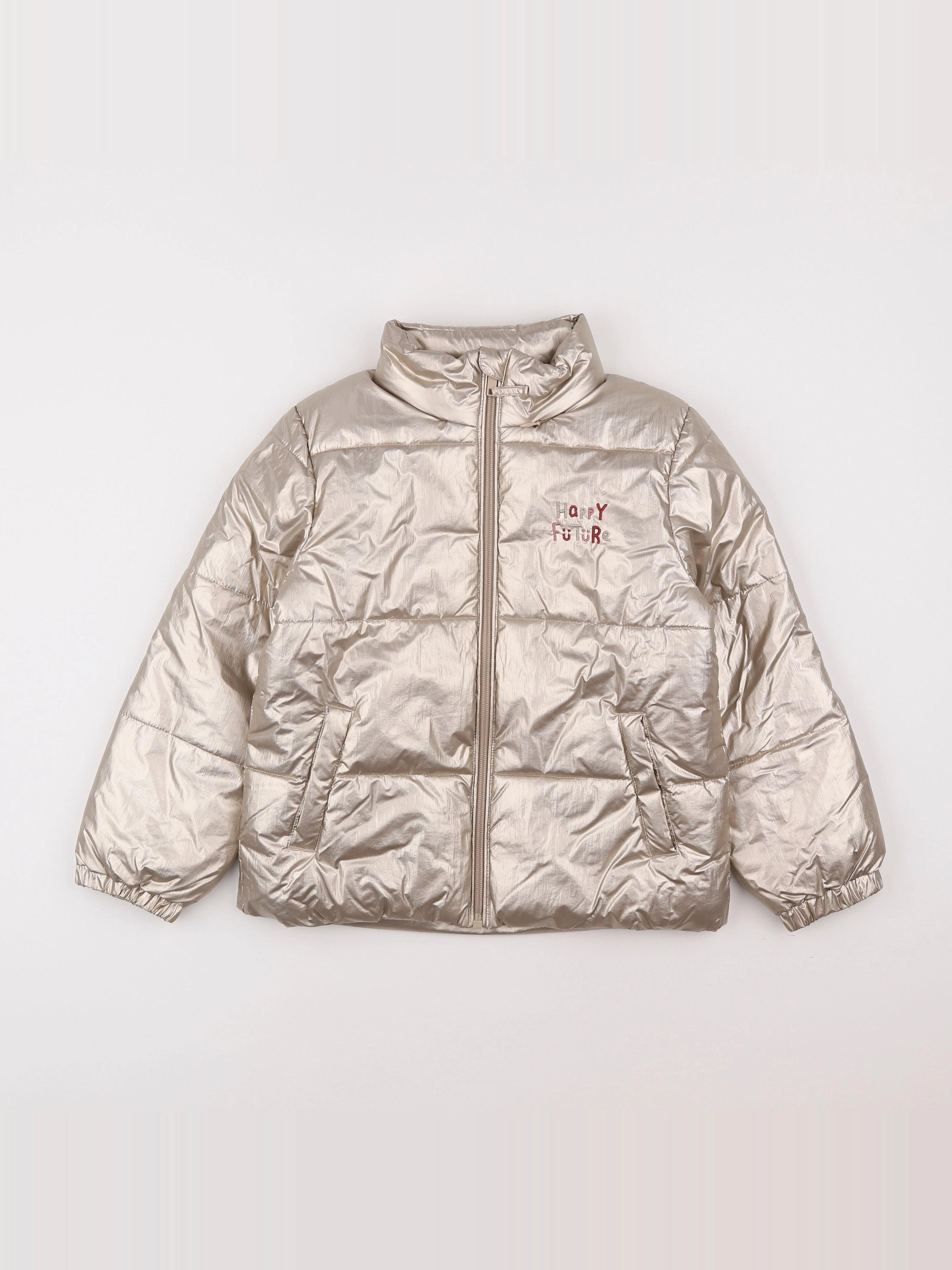 Vertbaudet - doudoune beige, or - 8 ans