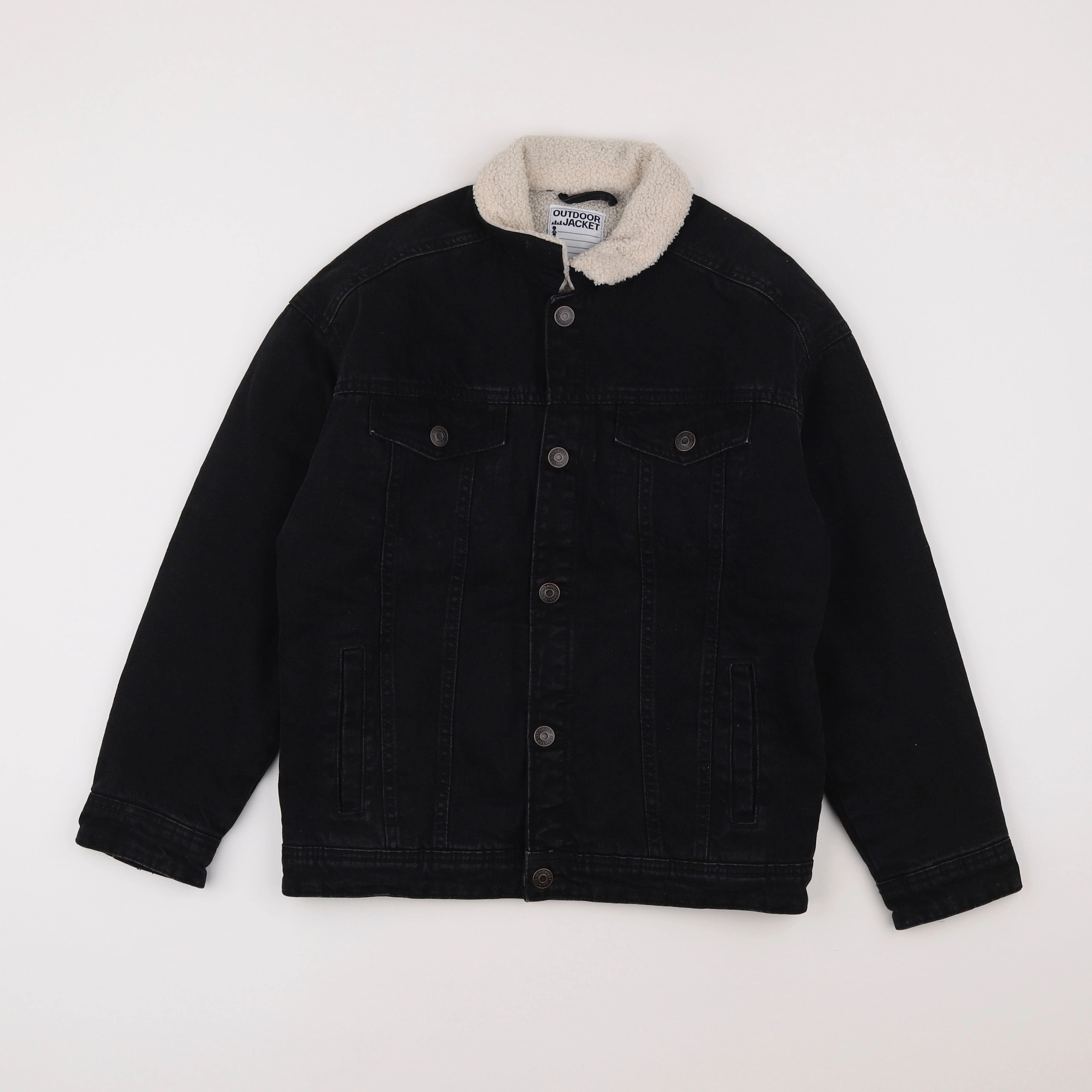 Vertbaudet - veste doublé noir - 12 ans