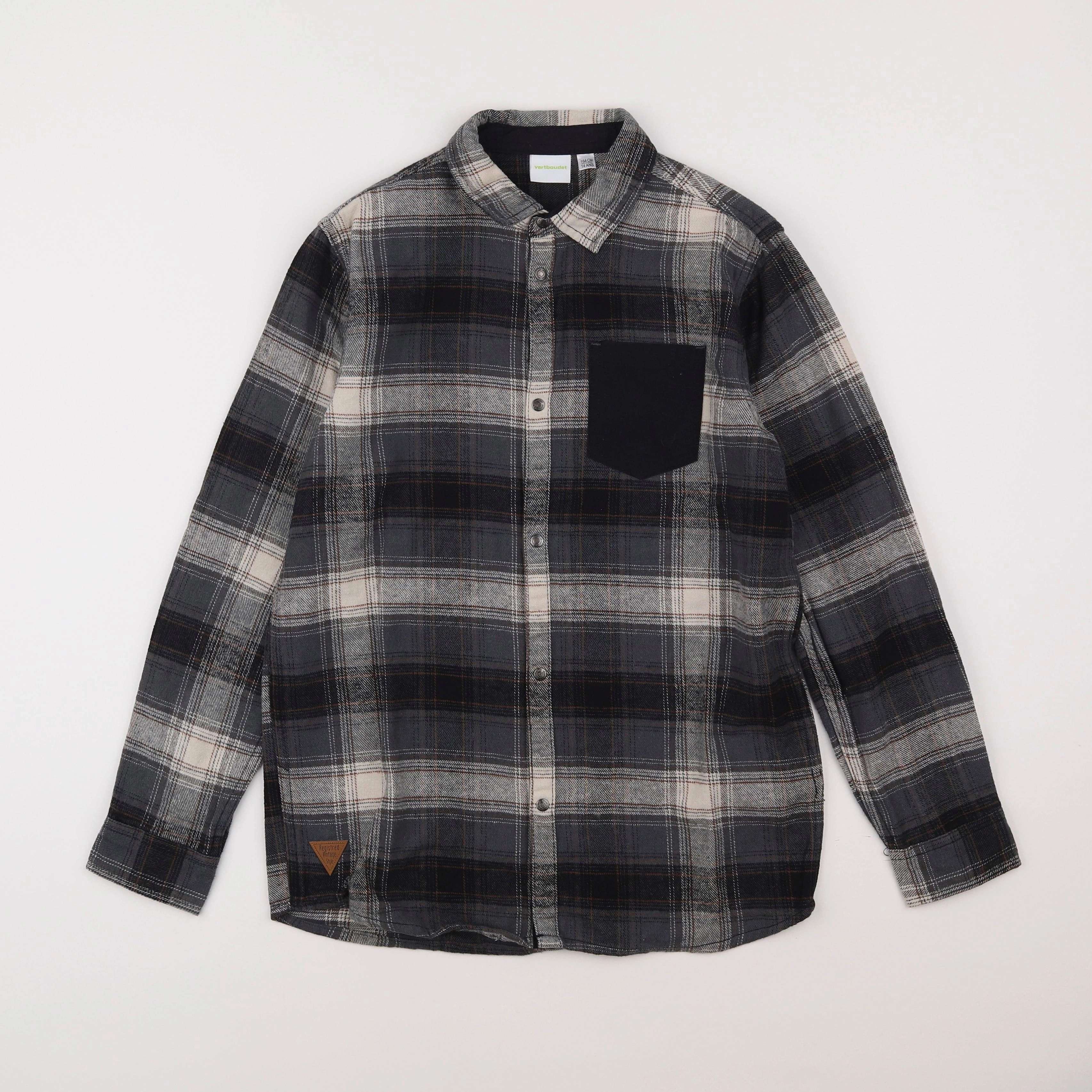 Vertbaudet - chemise gris - 14 ans