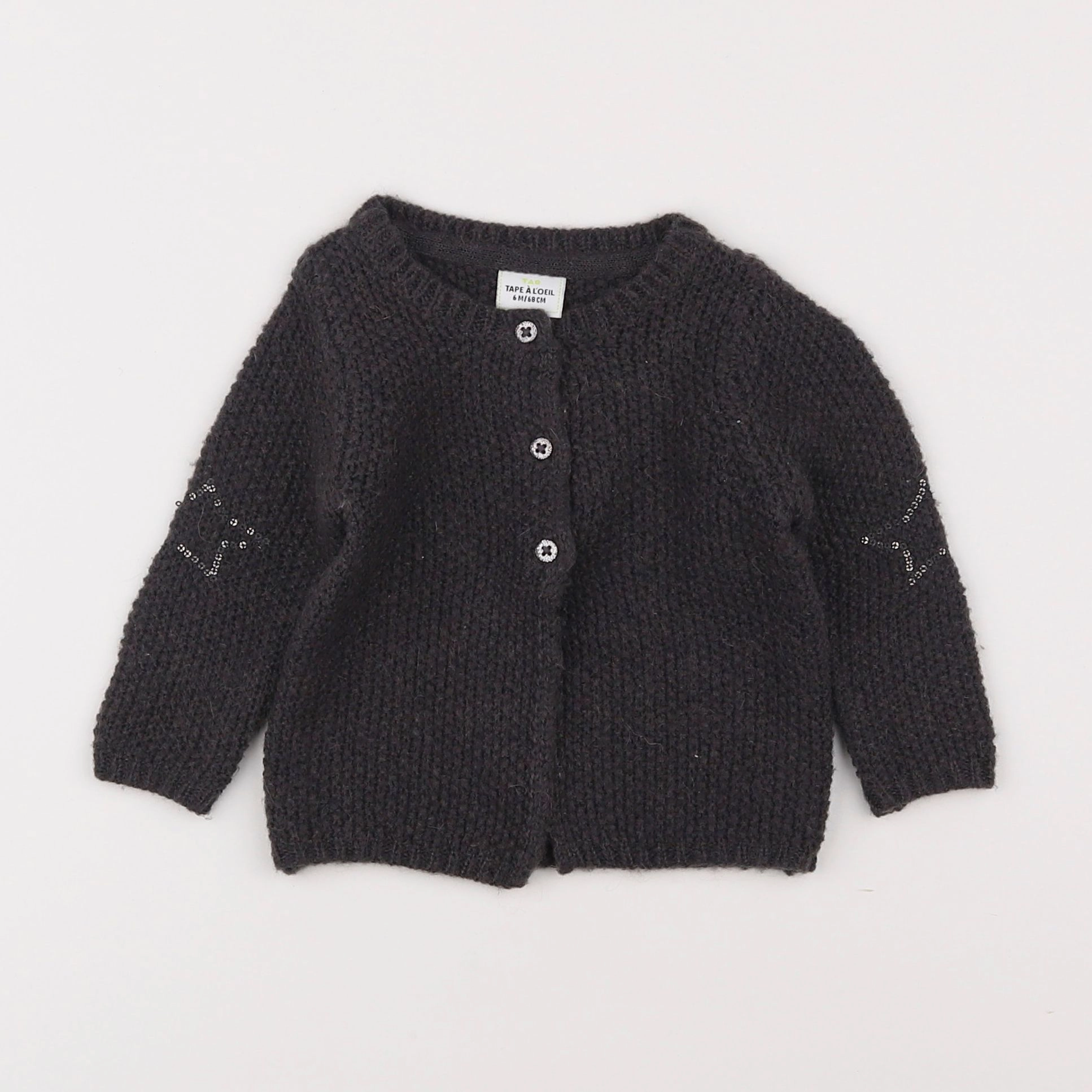 Tape à l'oeil - gilet gris - 6 mois