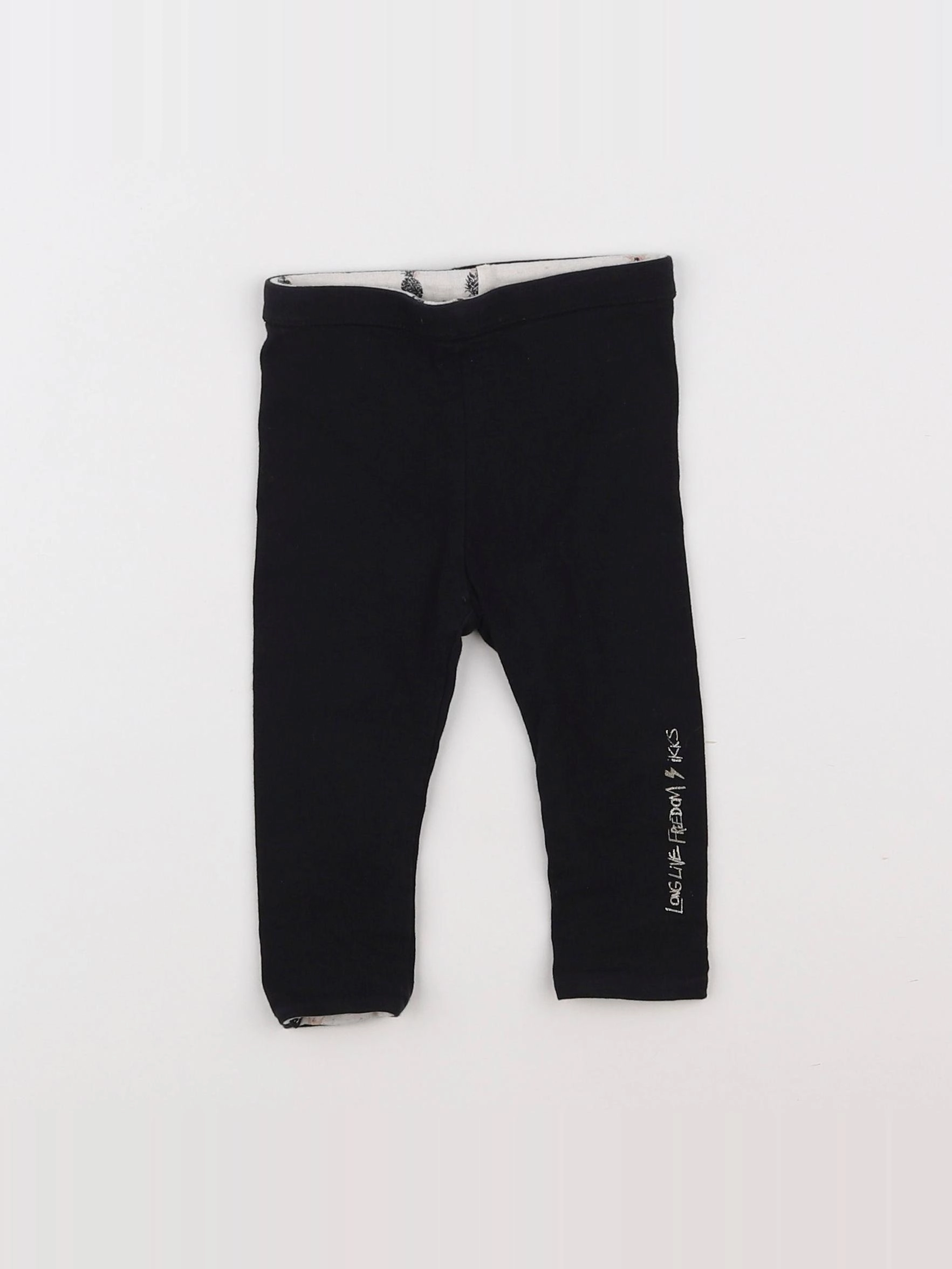 IKKS - legging réversible noir - 6 mois