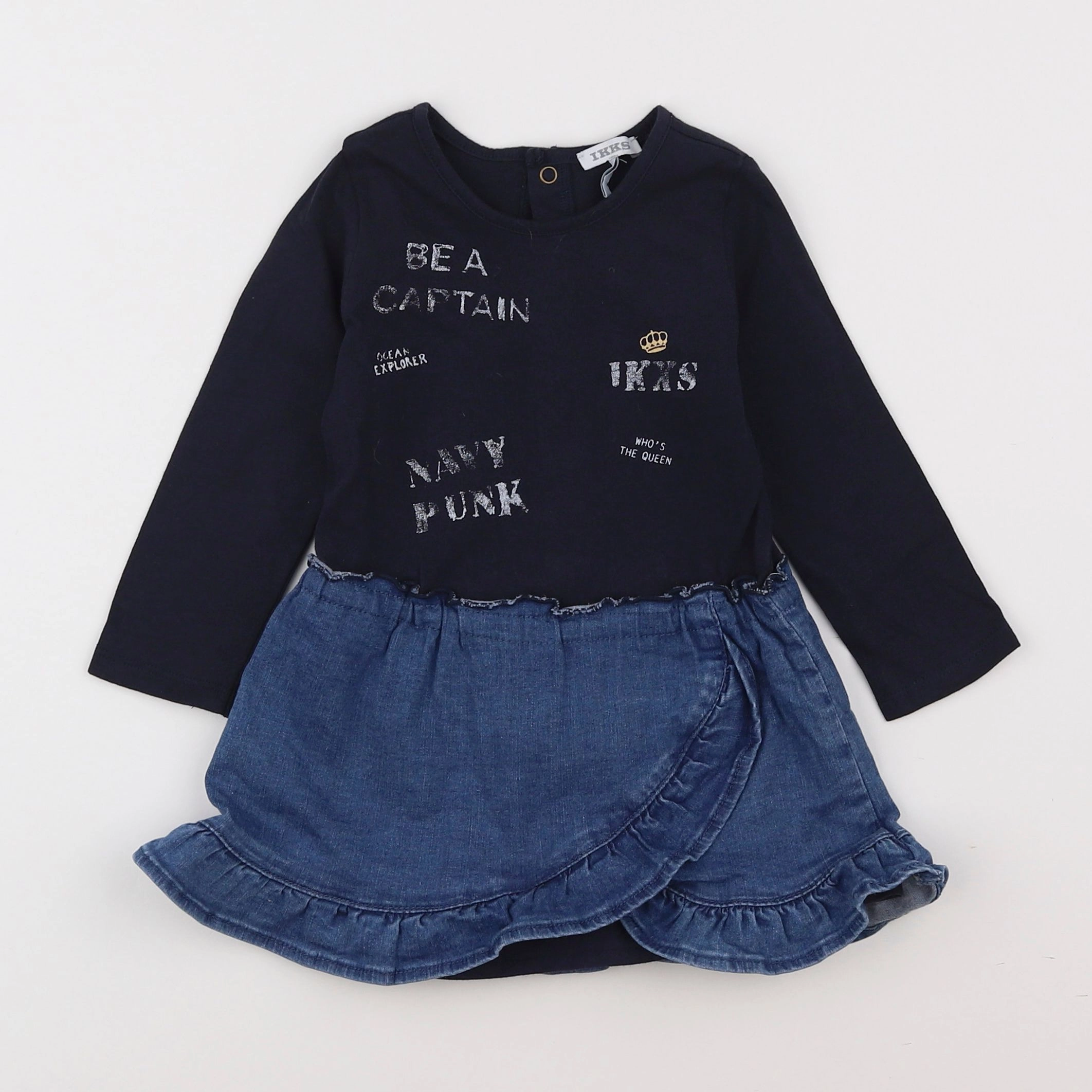 IKKS - robe bleu - 18 mois