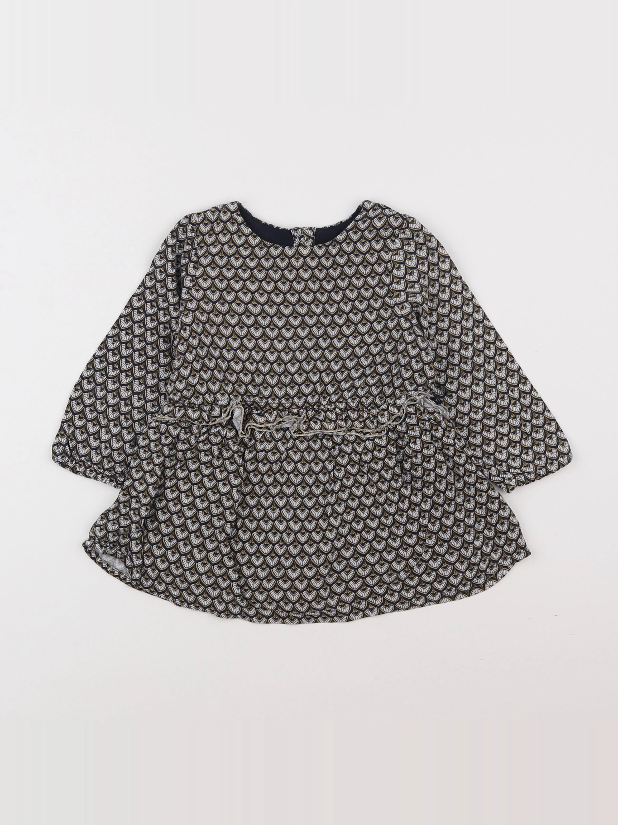 IKKS - robe bleu - 12 mois