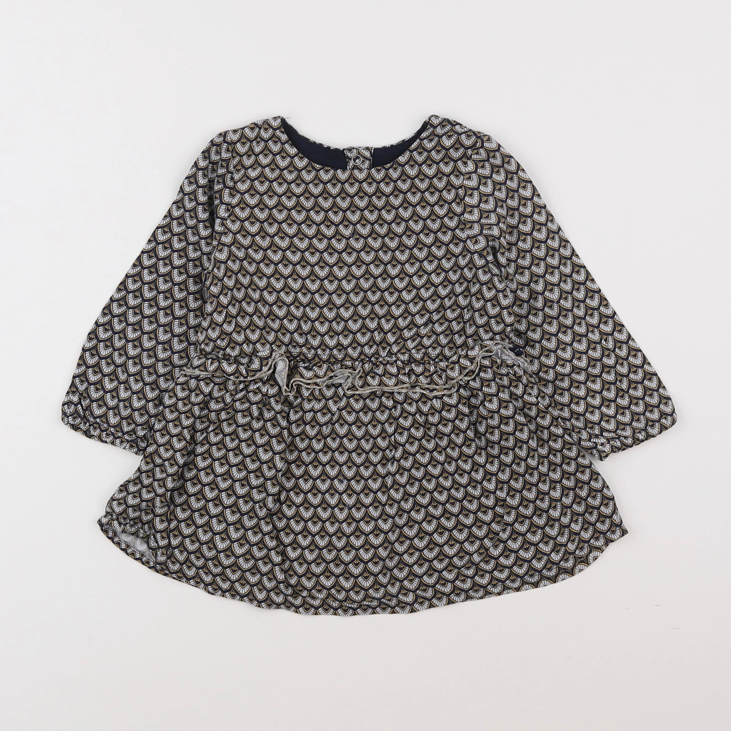 IKKS - robe bleu - 12 mois