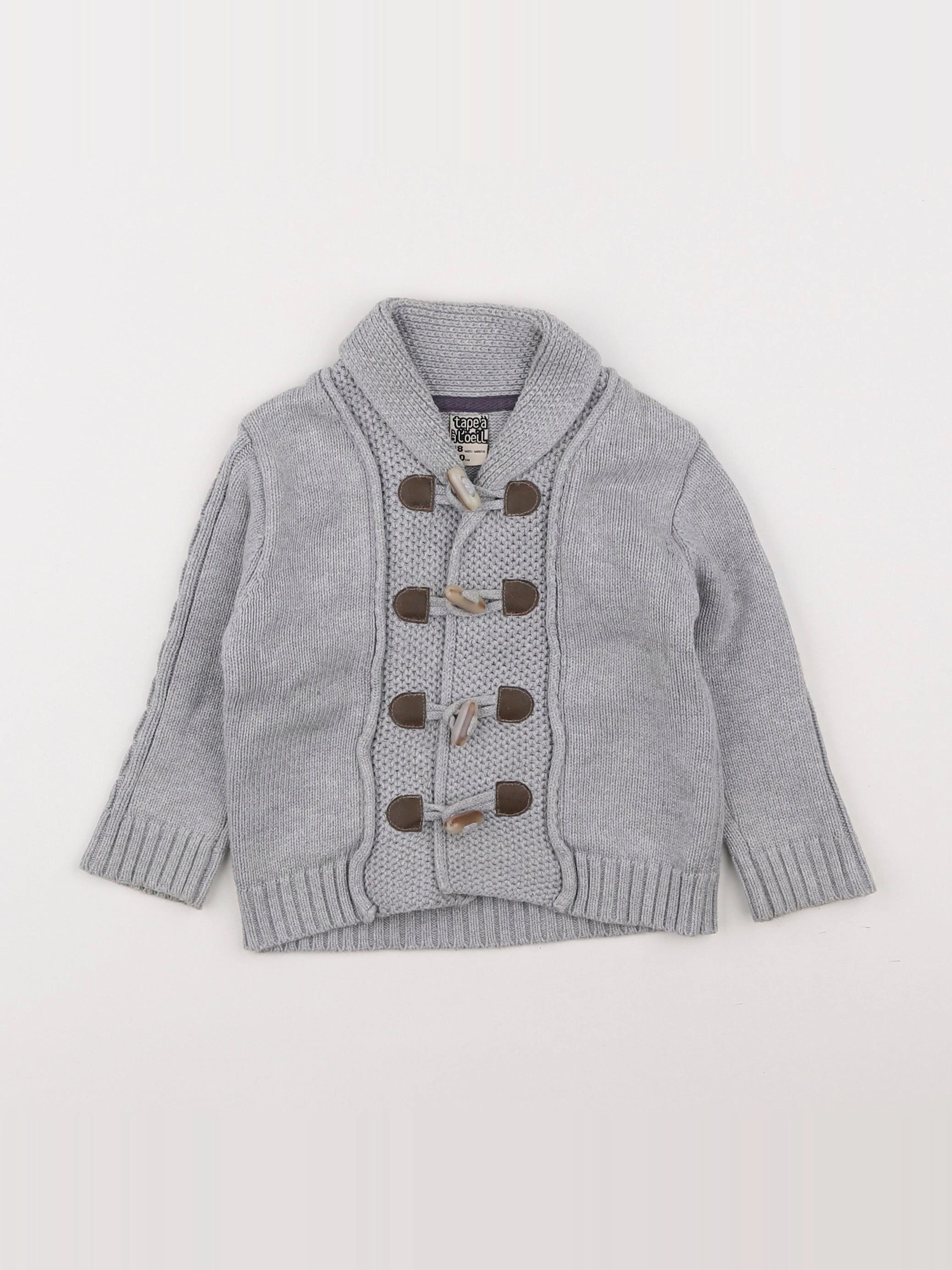 Tape à l'oeil - gilet gris - 18 mois