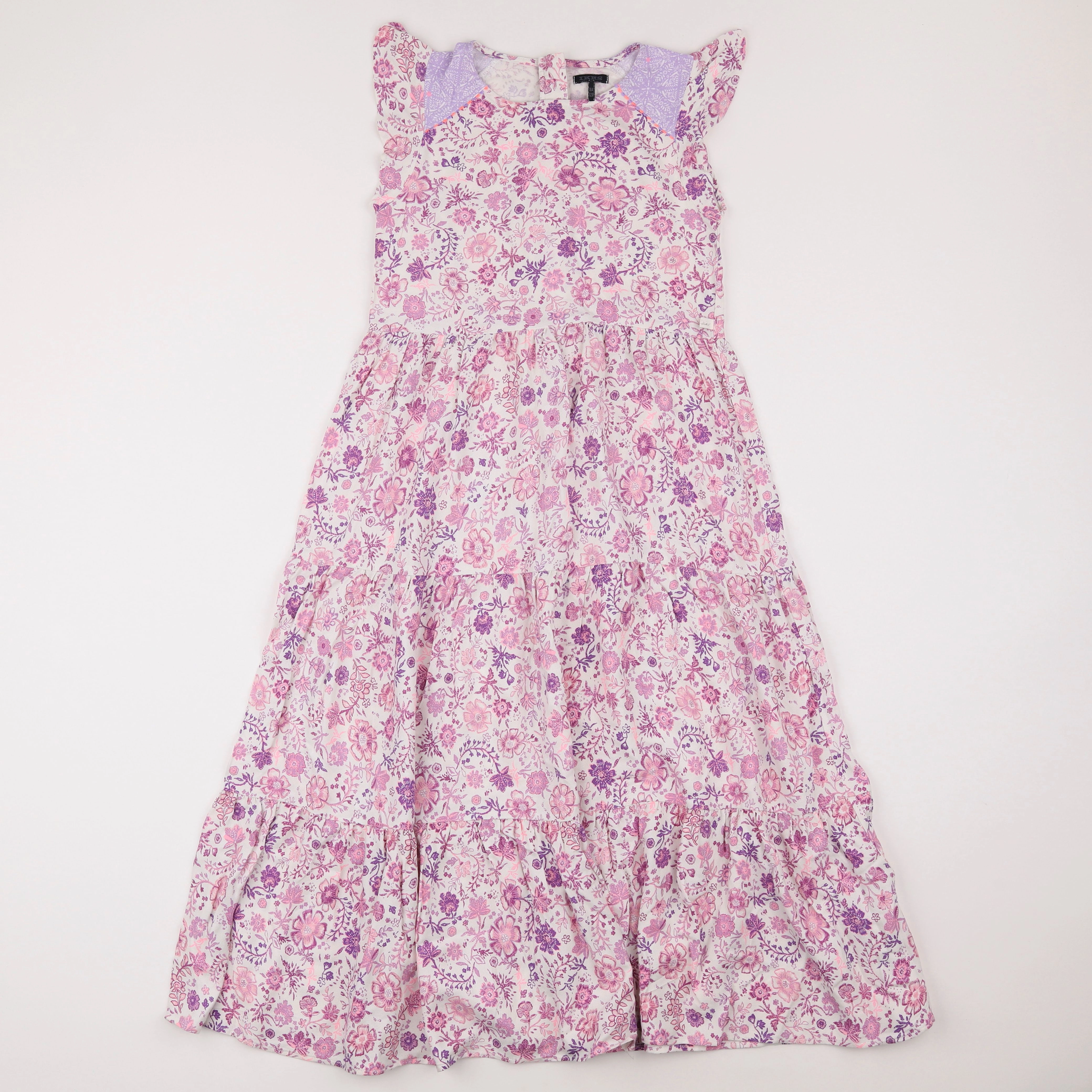 IKKS - robe violet - 8 ans