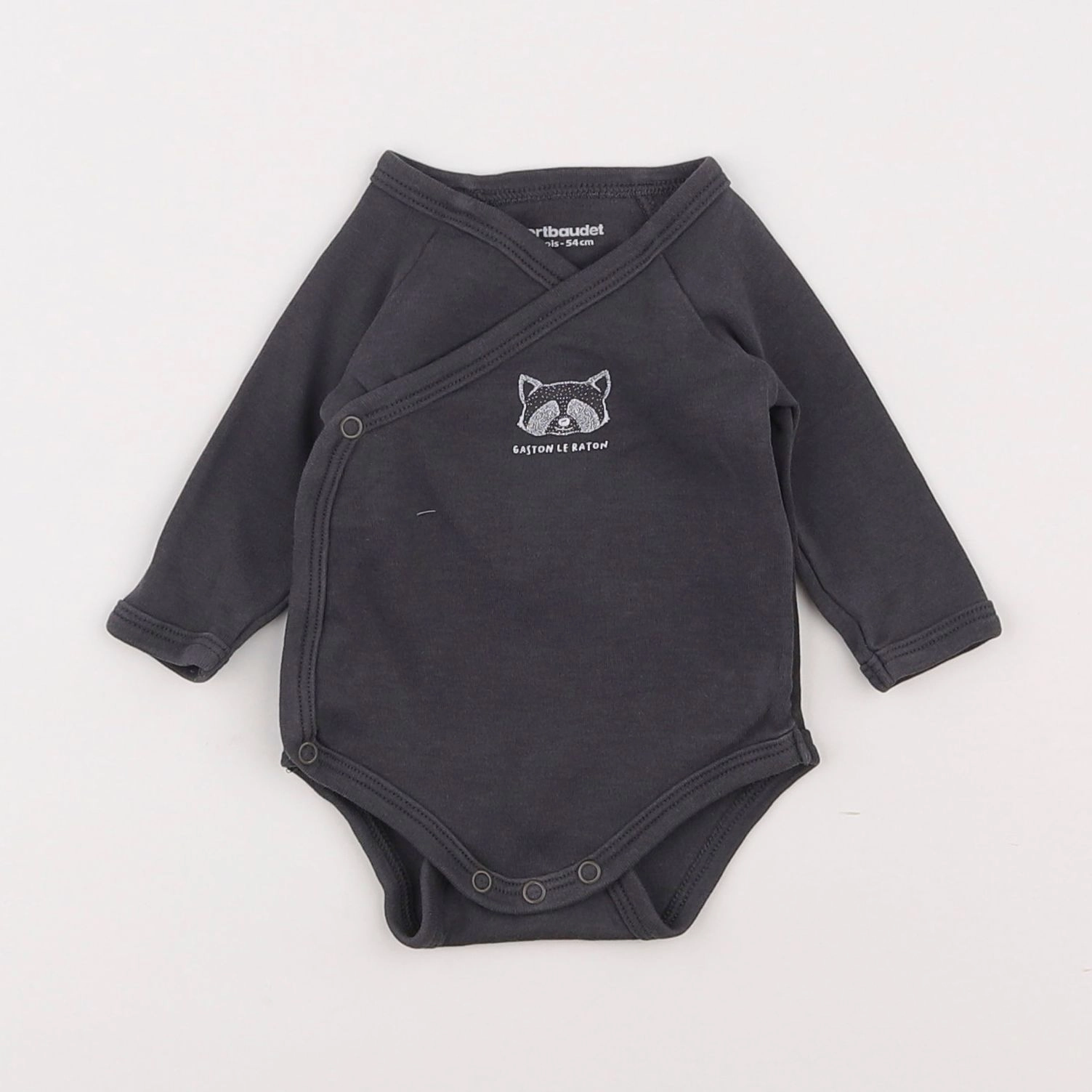 Vertbaudet - body gris - 1 mois