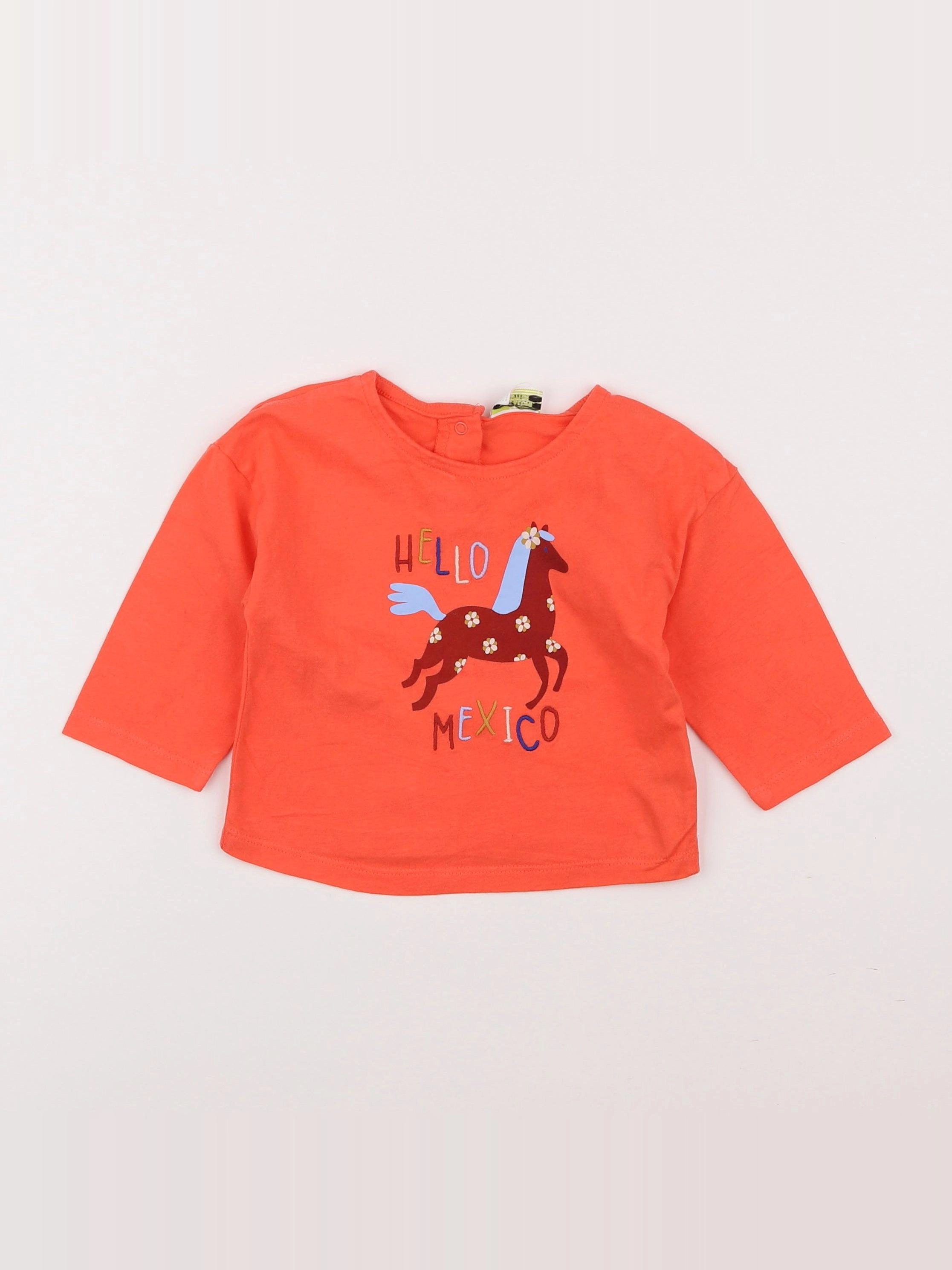 Tape à l'oeil - tee-shirt orange - 9 mois